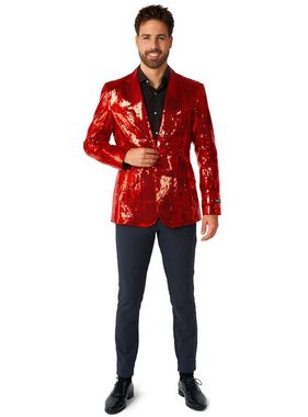 Opposuits Kostüm SuitMeister Glitzerjacke rot, Eine rote Discokugel zum Anziehen!
