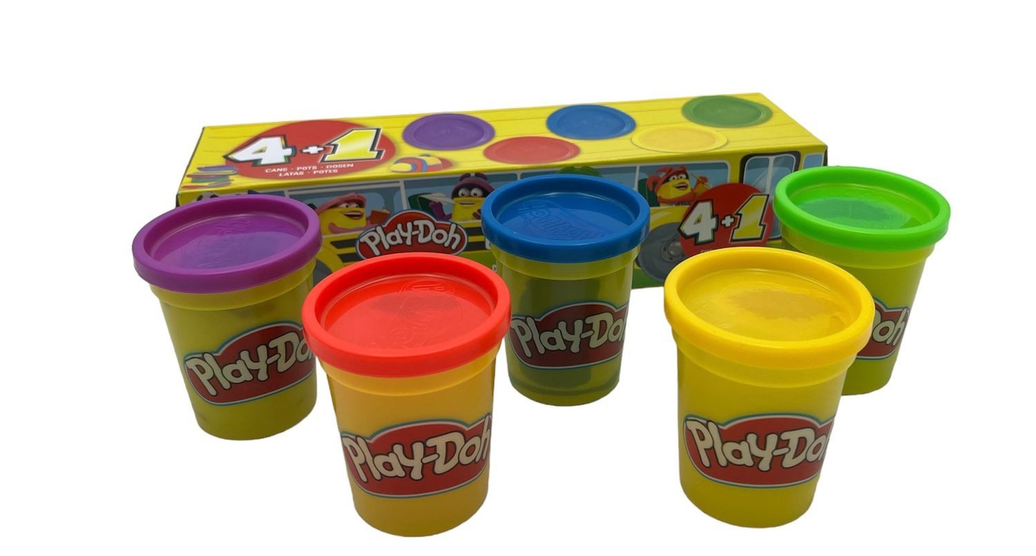Hasbro Knete Play-Doh 4 + 1 Packung mit 5 ungiftigen Farben für Kinder 2 + Jahre