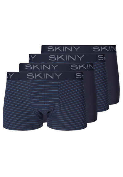 Skiny Retro Boxer 4er Pack Cotton (Spar-Set, 4-St) Retro Short / Pant - Baumwolle - Ohne Eingriff - Körpernaher Passform