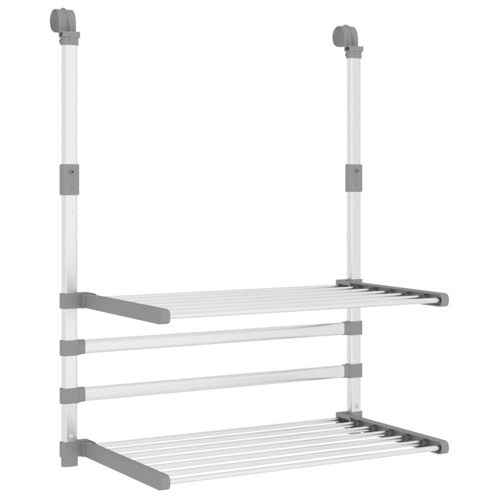 vidaXL Wäscheständer, Wäschetrockner für Balkon 54x25x42 cm Aluminium