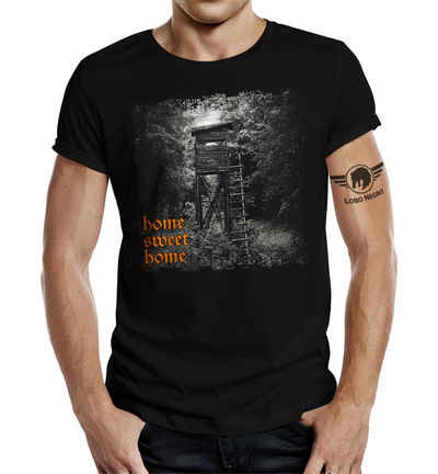 LOBO NEGRO® T-Shirt für Jäger: Ansitz Hochsitz - Home Sweet Home