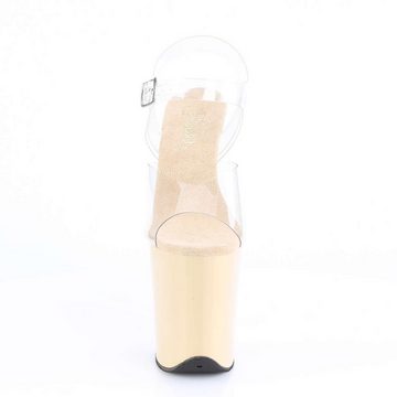 Pleaser Pleaser Sandalette FLAMINGO-808 Transparent Creme EU-42 / US-12 High-Heel-Sandalette (2-tlg)