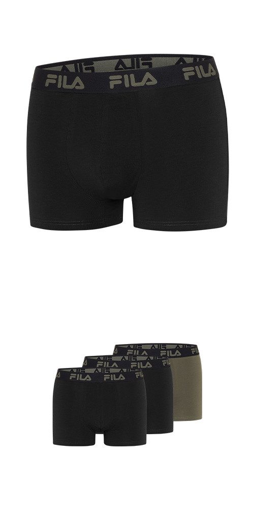 Fila Boxer (3er Pack) ohne Eingriff, elastisch, Baumwollmix