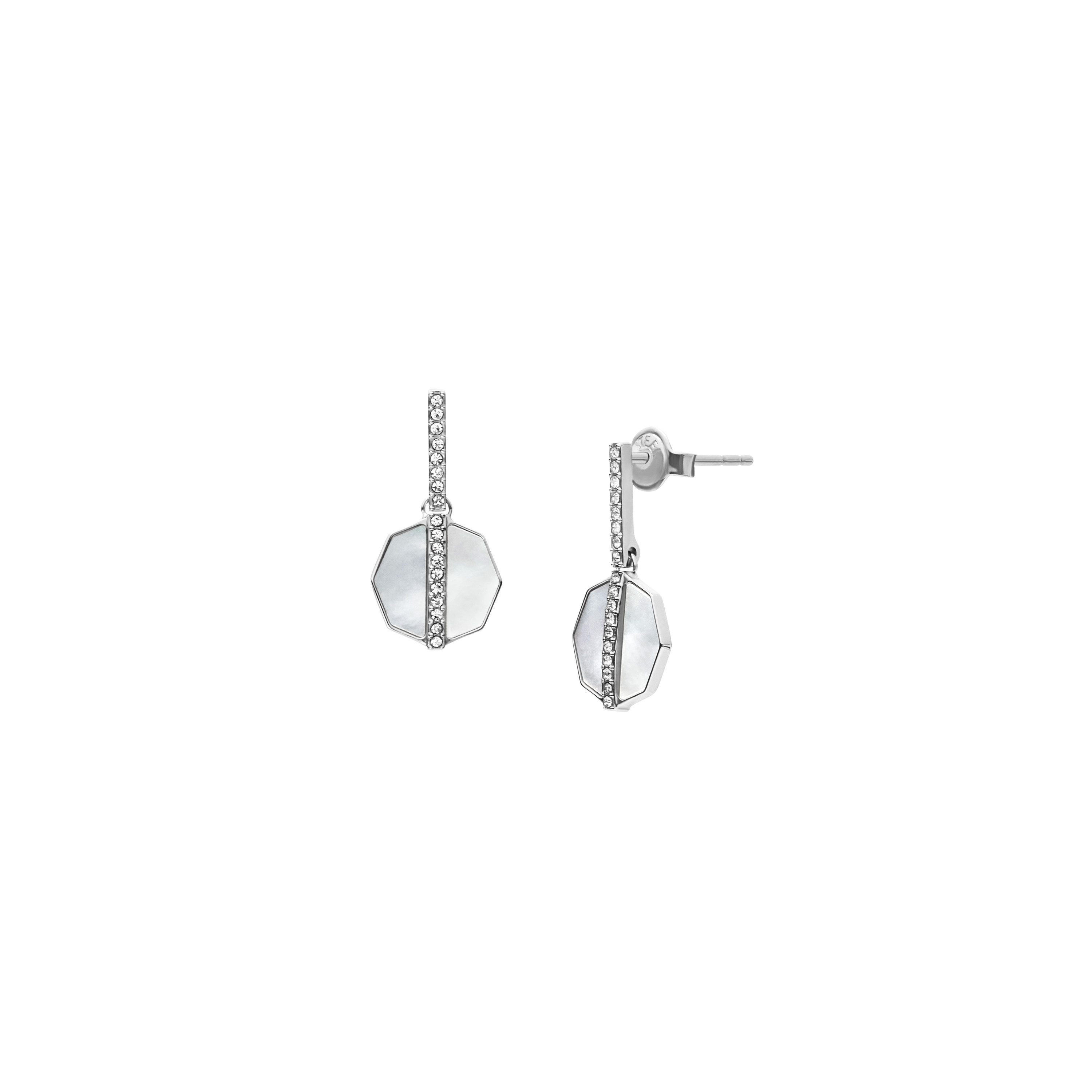 Fossil Paar Серьги-гвоздики Schmuck Geschenk Edelstahl JEWELRY, mit Glasstein - mit Perlmutt