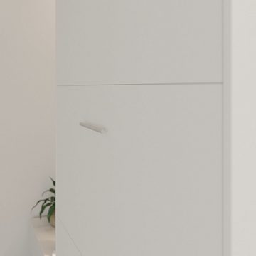 SMARTBett Schrankbett Wandklappbett 100/ 140/ 160x200 cm Weiß mit Gasdruckfedern, zwei Klickgurte