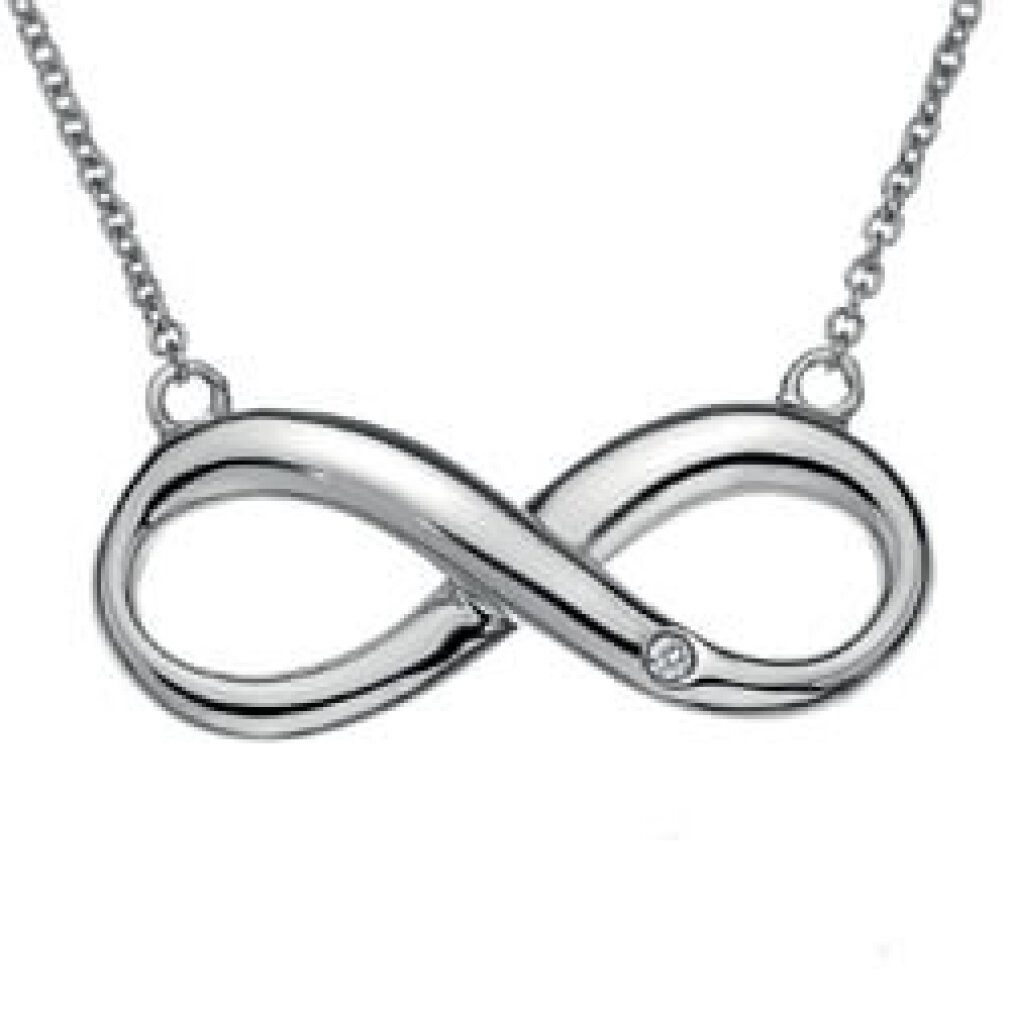 Diamond Kette mit Einhänger Silver necklace Infinity