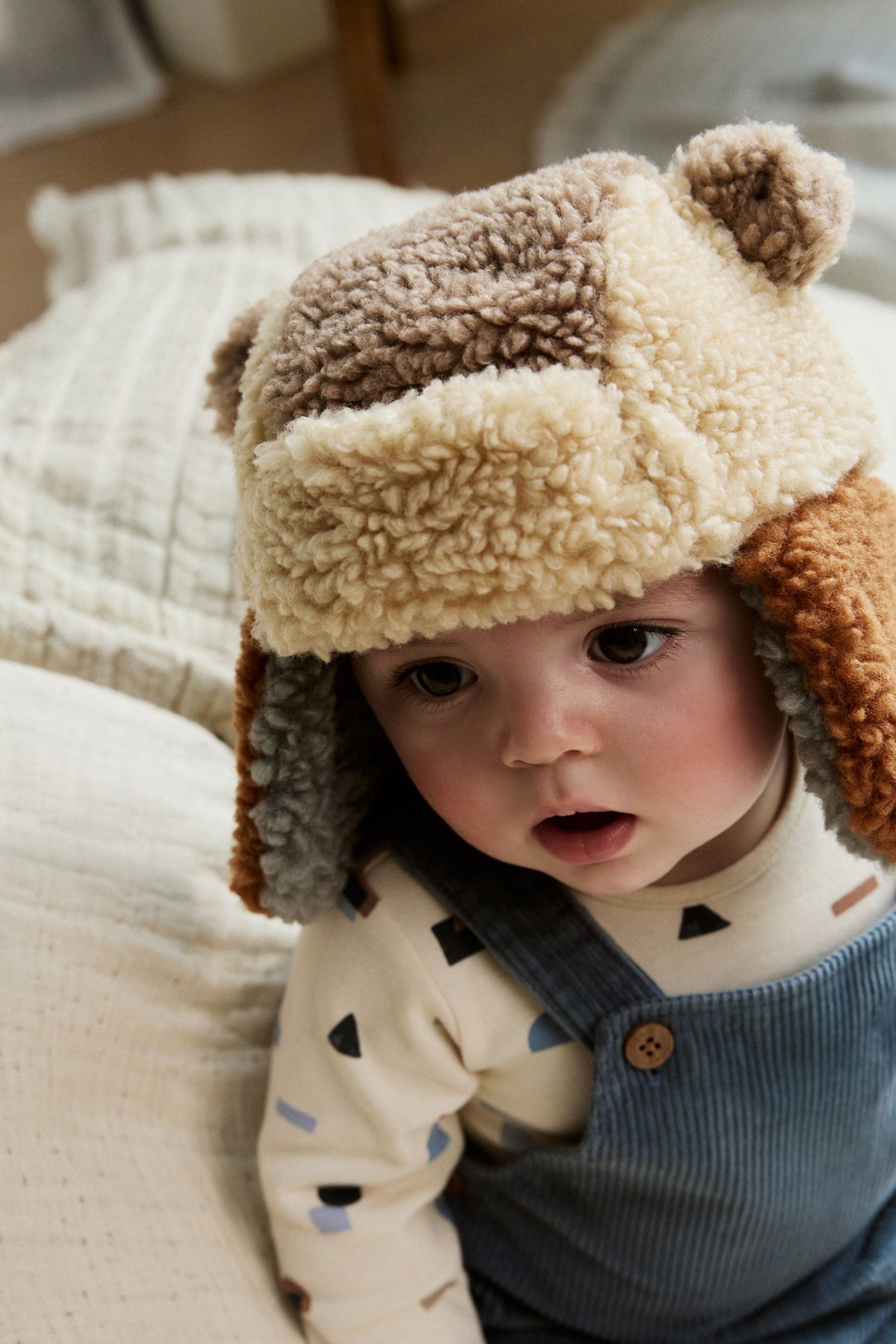 Next Fleecemütze Baby-Trappermütze mit Teddyfell (1-St)