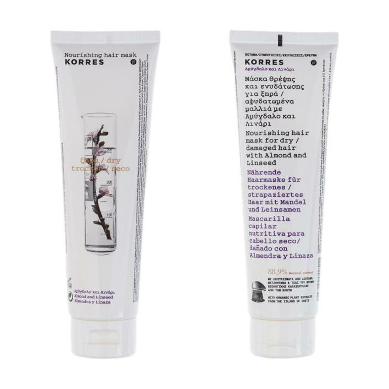 Korres Haarmaske Almond & Linseed Hair Mask, für Alle Haartypen, für Alle Hauttypen
