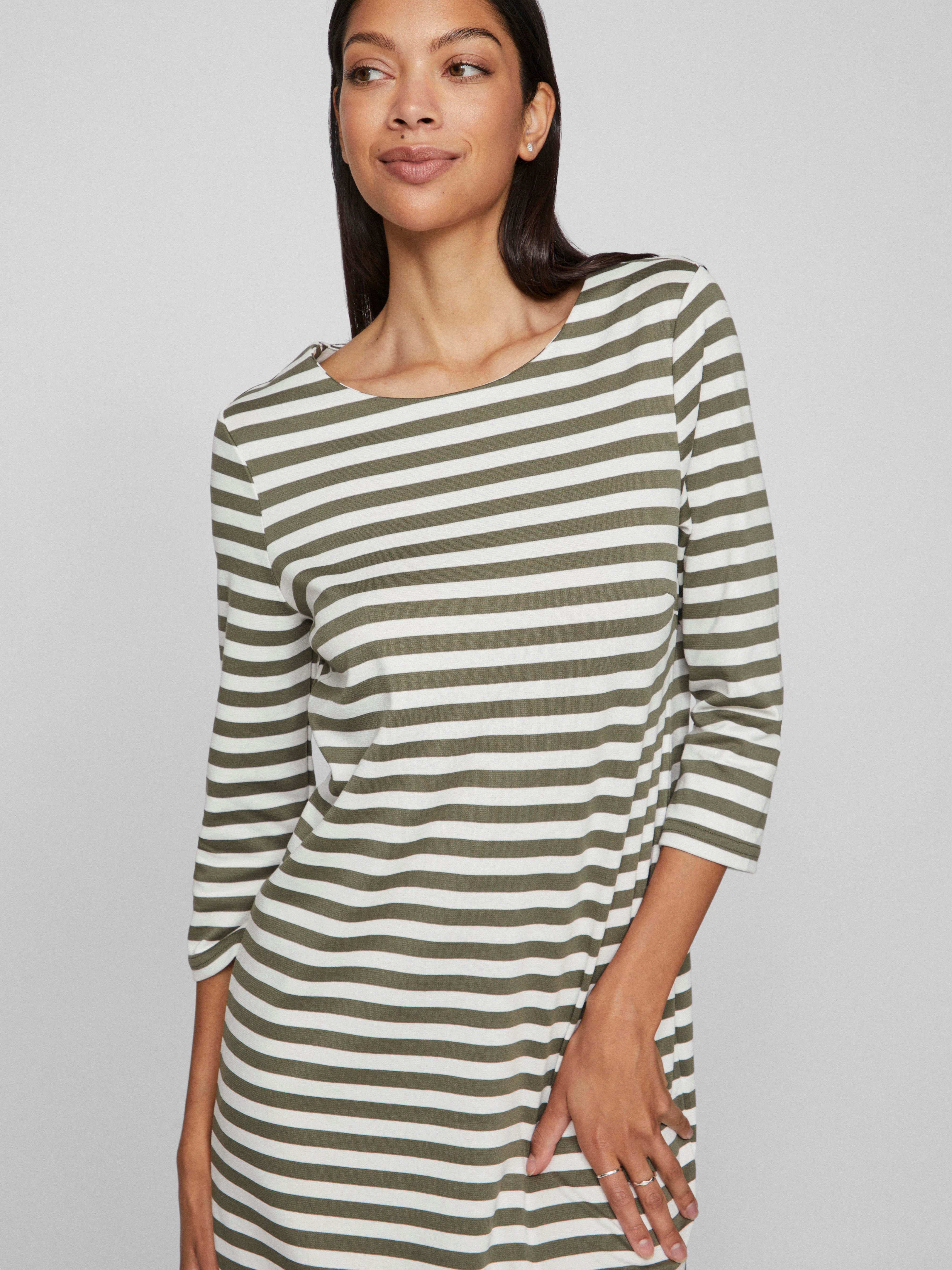 Vila Jerseykleid VININNY 3/4 O-NECK DRESS/LC Sommerkleid