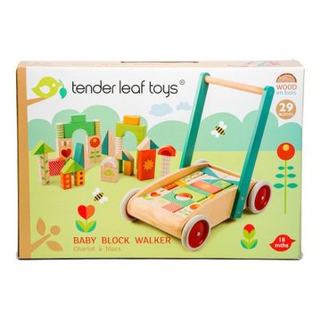 Tender Leaf Toys Lauflernwagen Lauflernwagen 29 Holzklötze Holzspielzeug Lernspielzeug