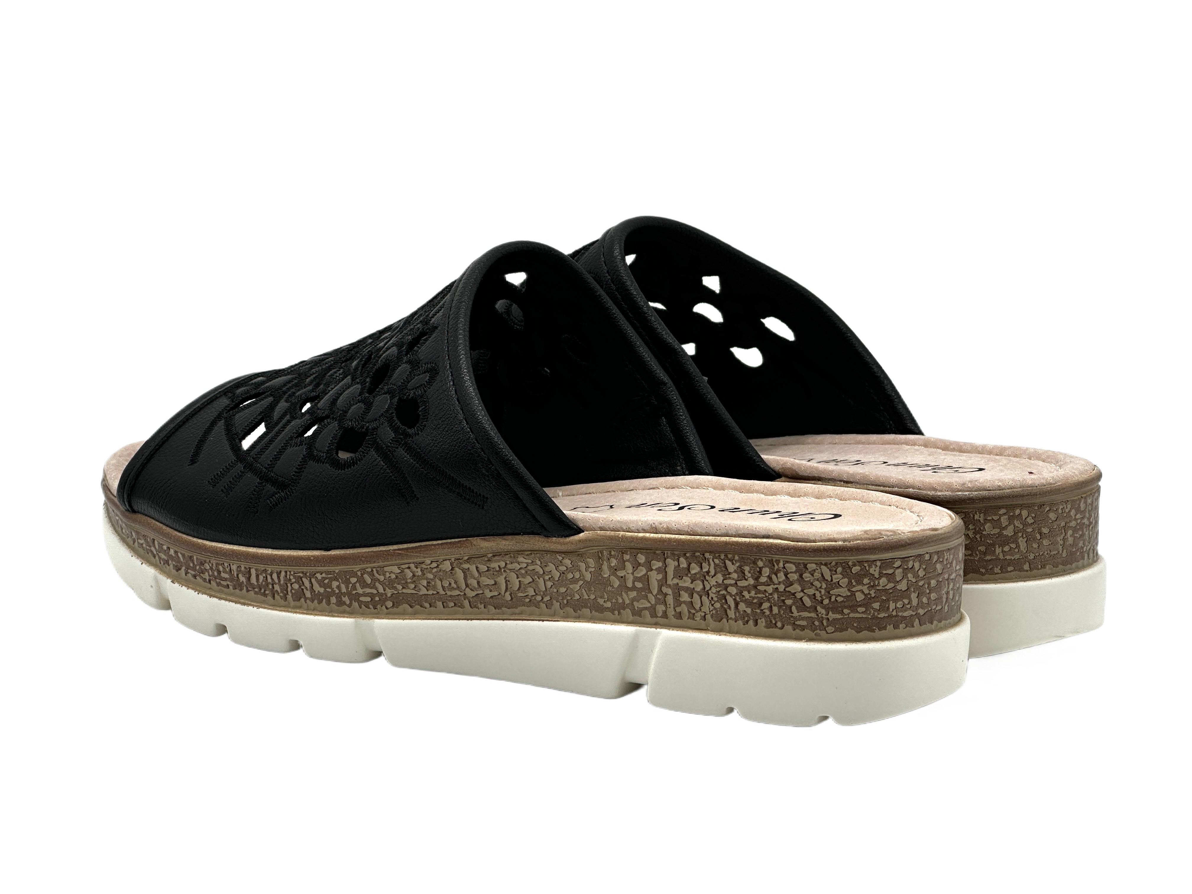 Nowaland Bequeme Damen-Pantoletten - luftdurchlässig & rutschfest Pantolette Blumenmuster, ergonomisch, Weich, rutschhemmend – Bild 4 von 5