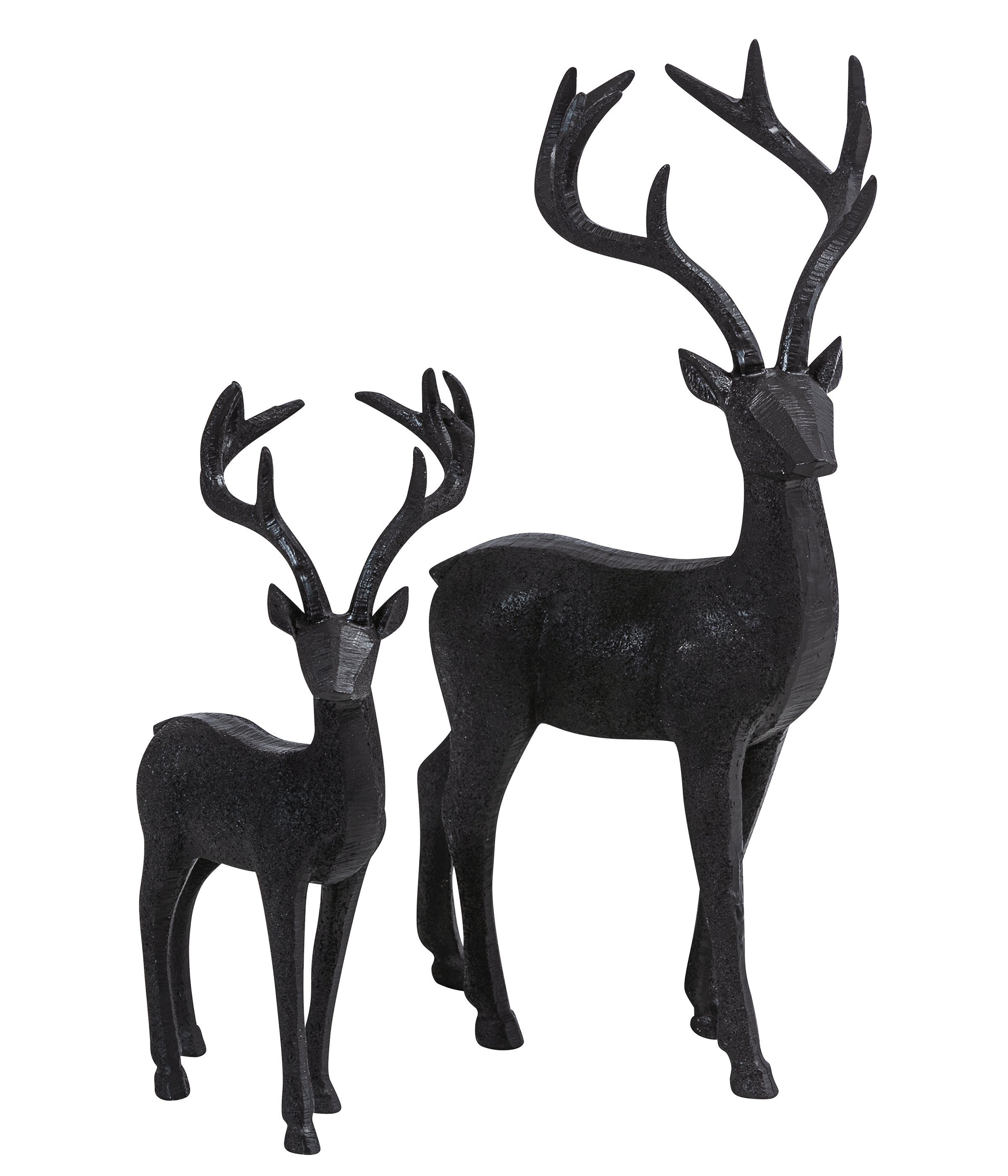 Dehner Weihnachtsfigur Dekofigur Hirsch, 2er Set, günstig online kaufen