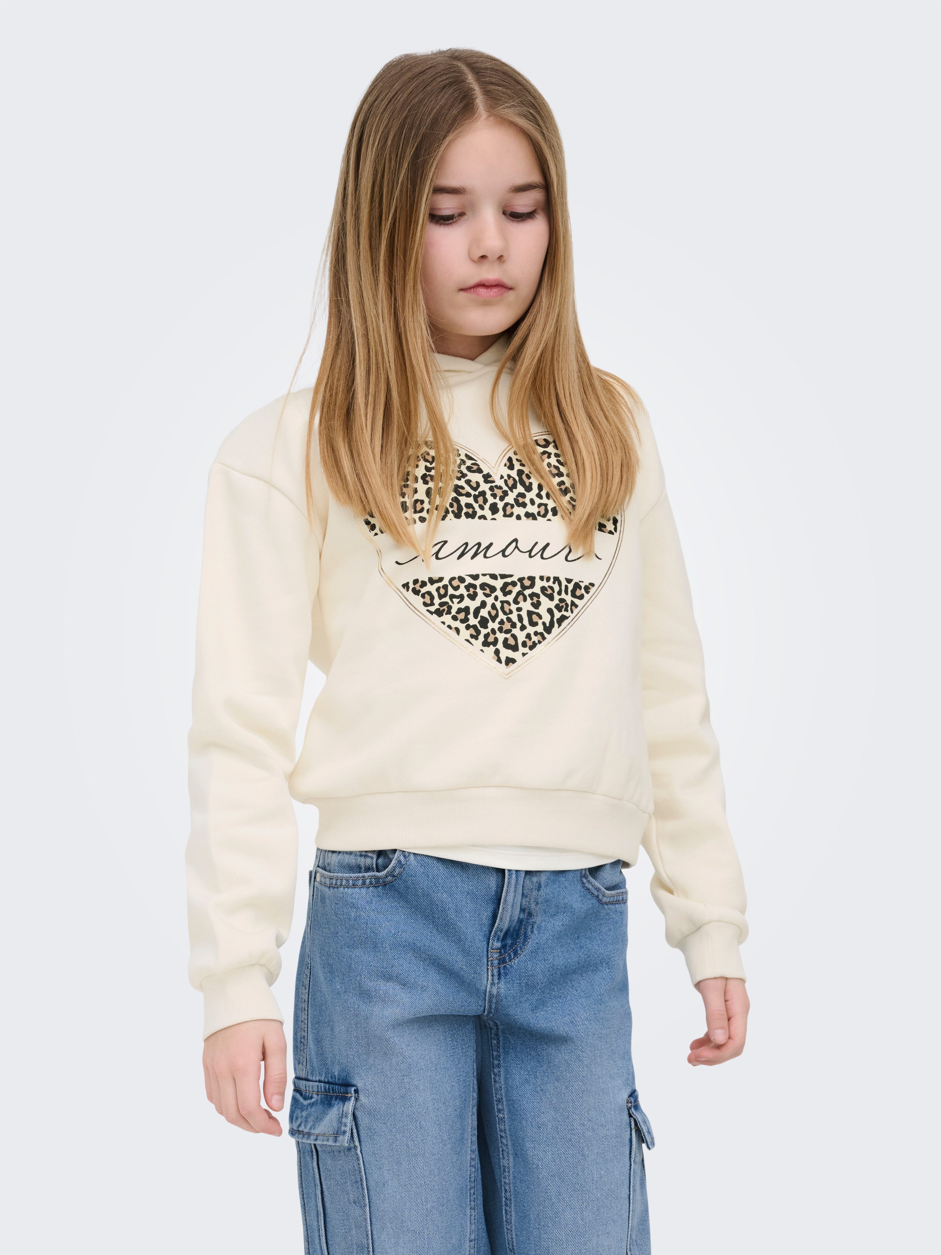 KIDS ONLY Kapuzensweatshirt KOGCOOPER LIFE HEART LS HOODIE SWT NOOS