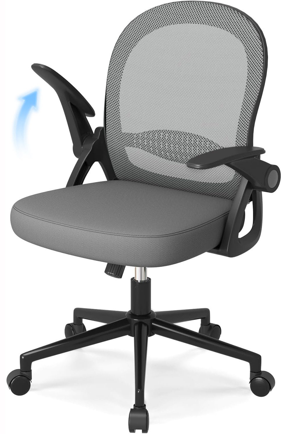 ZAISZE Bürostuhl Ergonomisch, Schreibtischstuhl mit Atmungsaktiver Rückenlehne (Chefsessel aus Mesh, Drehstuhl 360°, Verstellbarer Armlehnen, Höhenverstellbar), Einstellbarer für maximale Bewegungsfreiheit