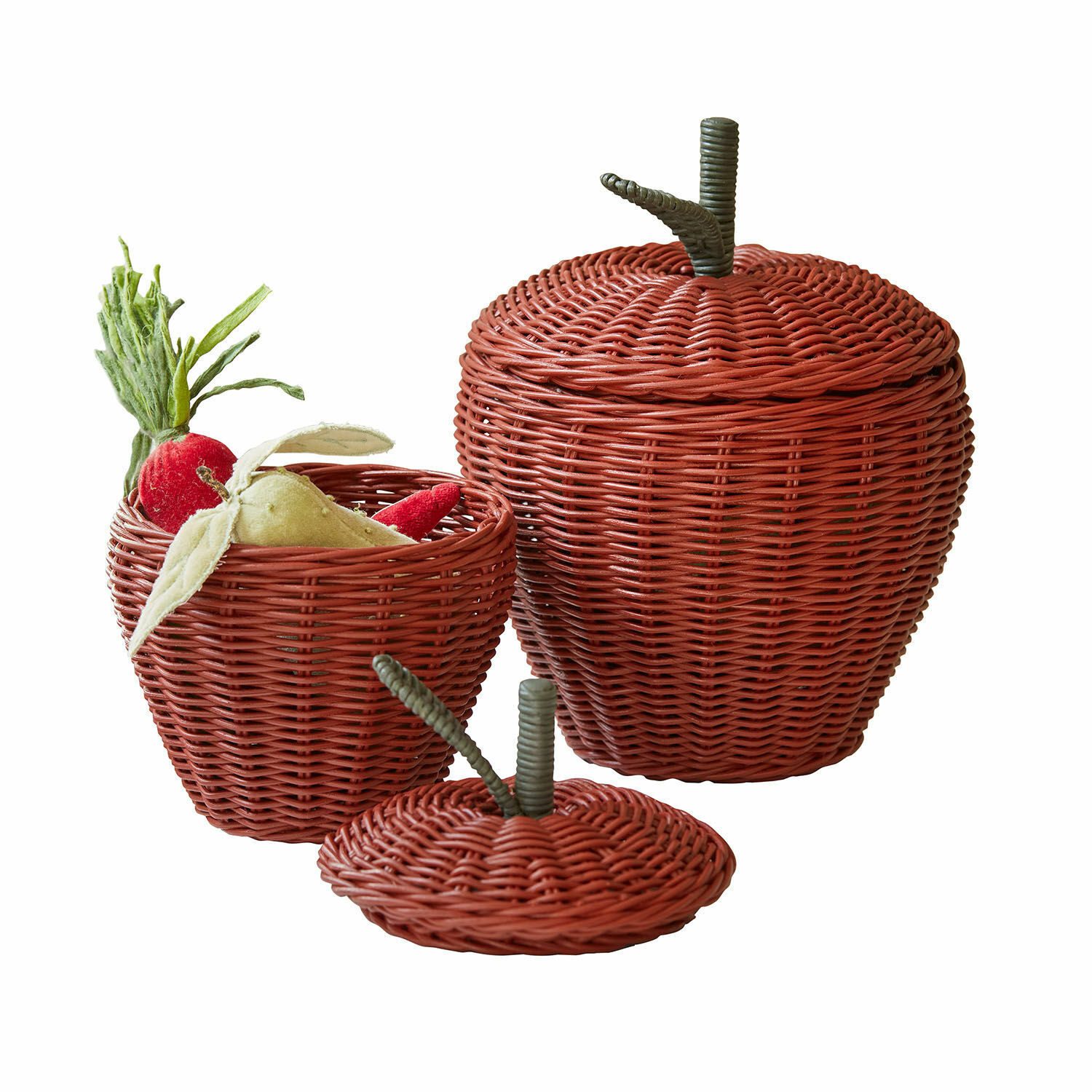 Mirabeau Dekokorb Korb 2er Set Thessia rot/grün (2er Set, 2er Set)