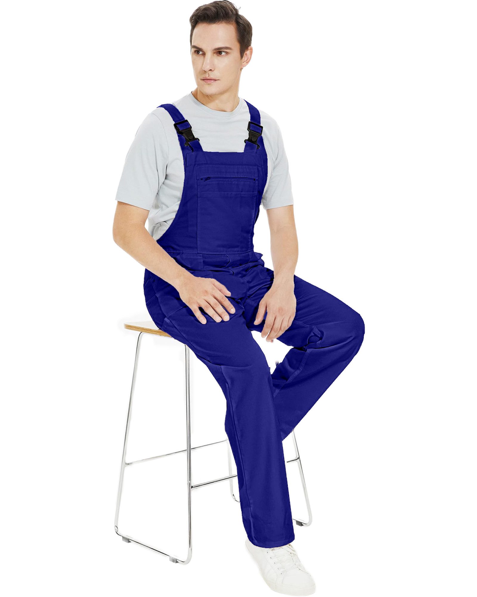 WORK IDEA Arbeitslatzhose Herren Arbeitshose Herren Latzhose Multi Pocket Arbeitslatzhose (1-tlg) geeignet für Garten, Malerarbeiten und Outdoor-Einsätze – Bild 5 von 5