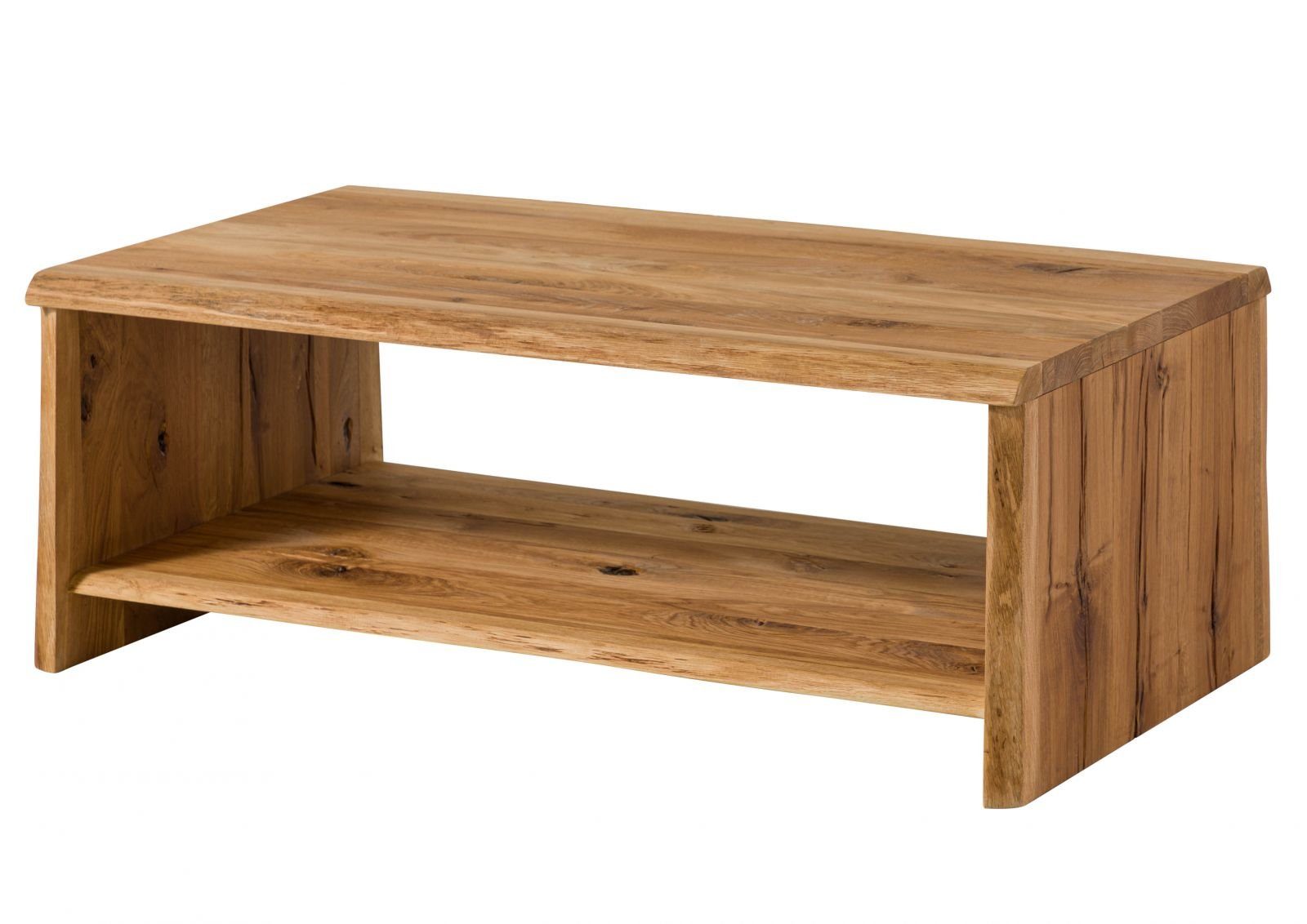 Massivmoebel24 Couchtisch PURE OAK (Massivholz, Massivholztisch), Couchtisch Wildeiche 120x70x45 natur geölt PURE OAK #308