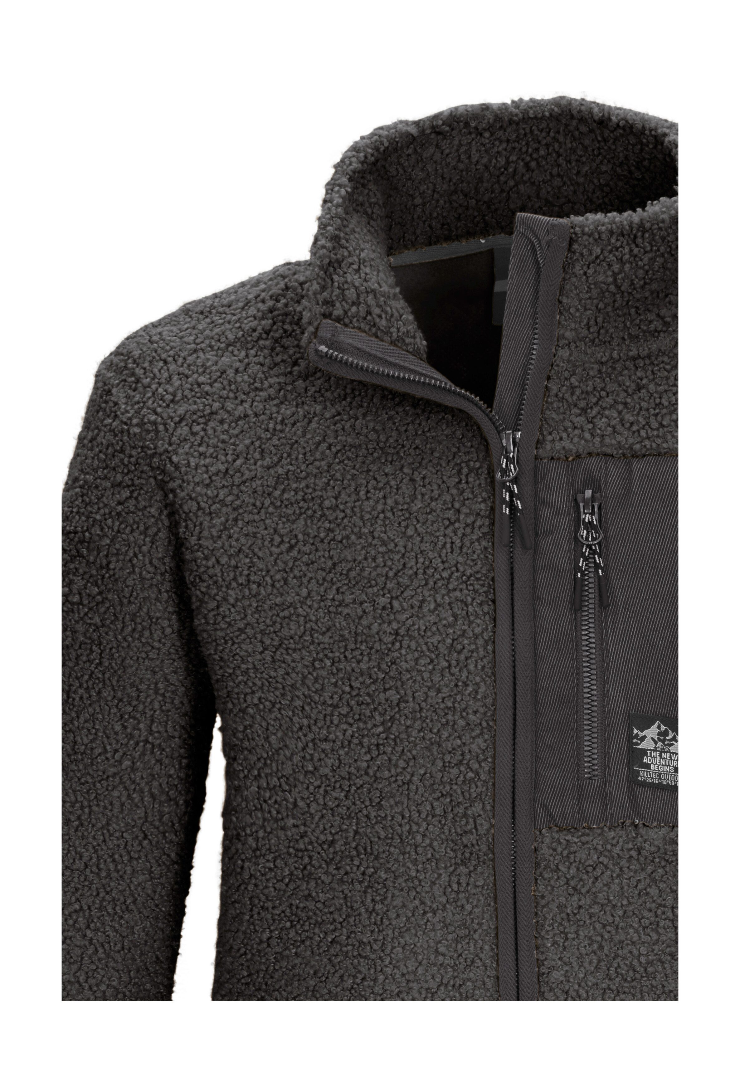 Killtec Fleecejacke KOW 144 BYS FLC JCKT Weiche Sherpa Fleecejacke mit Kinnschutz und Stauraum – Bild 3 von 5