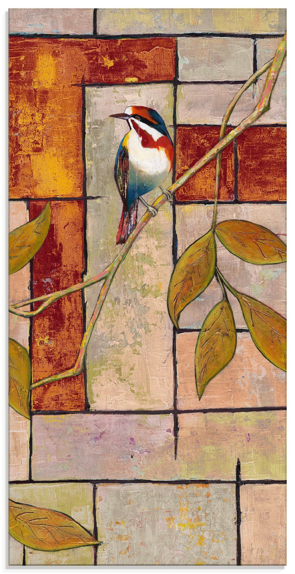 Artland Glasbild »Vogel auf einem Ast II«, Vögel (1 Stück)-Otto