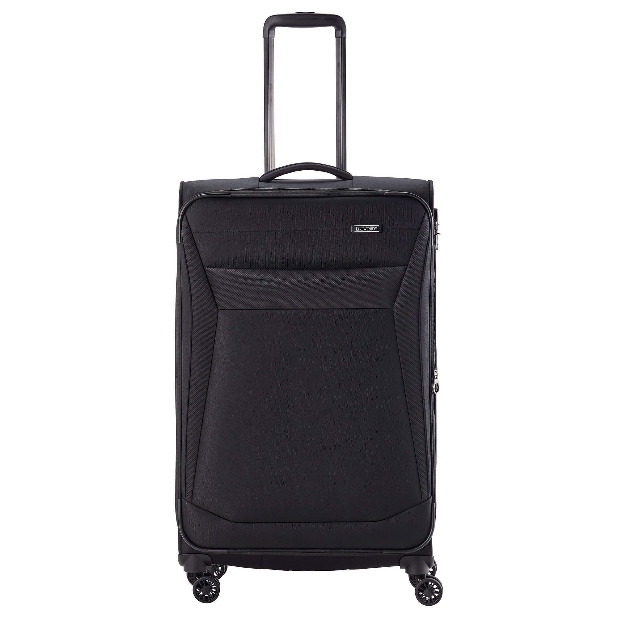 travelite Trolley Chios - 4-Rollen-Trolley L 78 cm erw., 4 Rollen schwarz