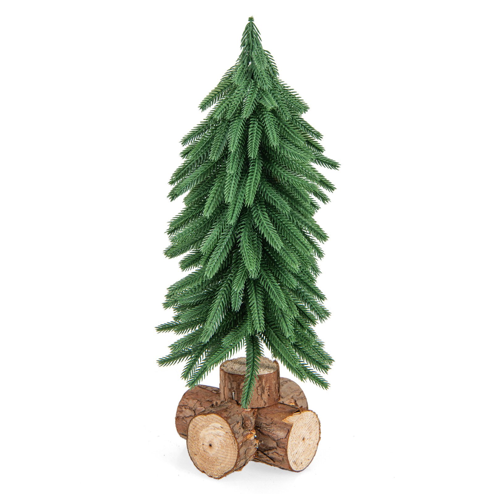 KOMFOTTEU Künstlicher Weihnachtsbaum Mini, mit 200 PE-Zweigspitzen & Sockel, 40cm