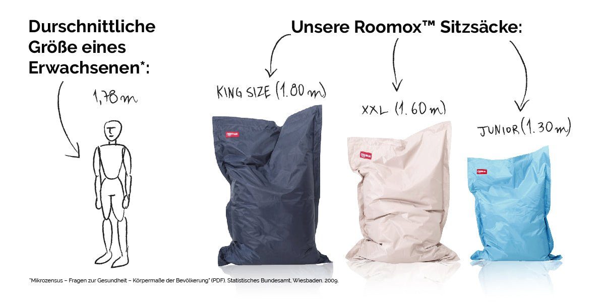 Roomox Sitzsack Junior Sitzsack Aqua Grün