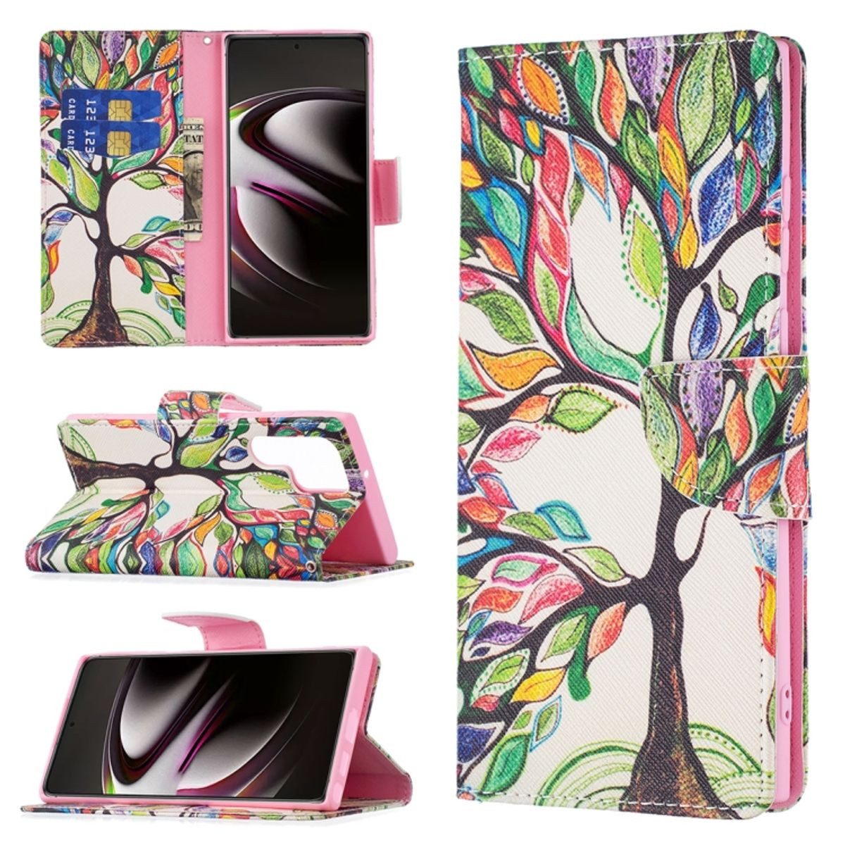 König Design Handyhülle Samsung Galaxy S22 Ultra 5G, Schutzhülle Schutztasche Case Cover Etuis Wallet Klapptasche Bookstyle
