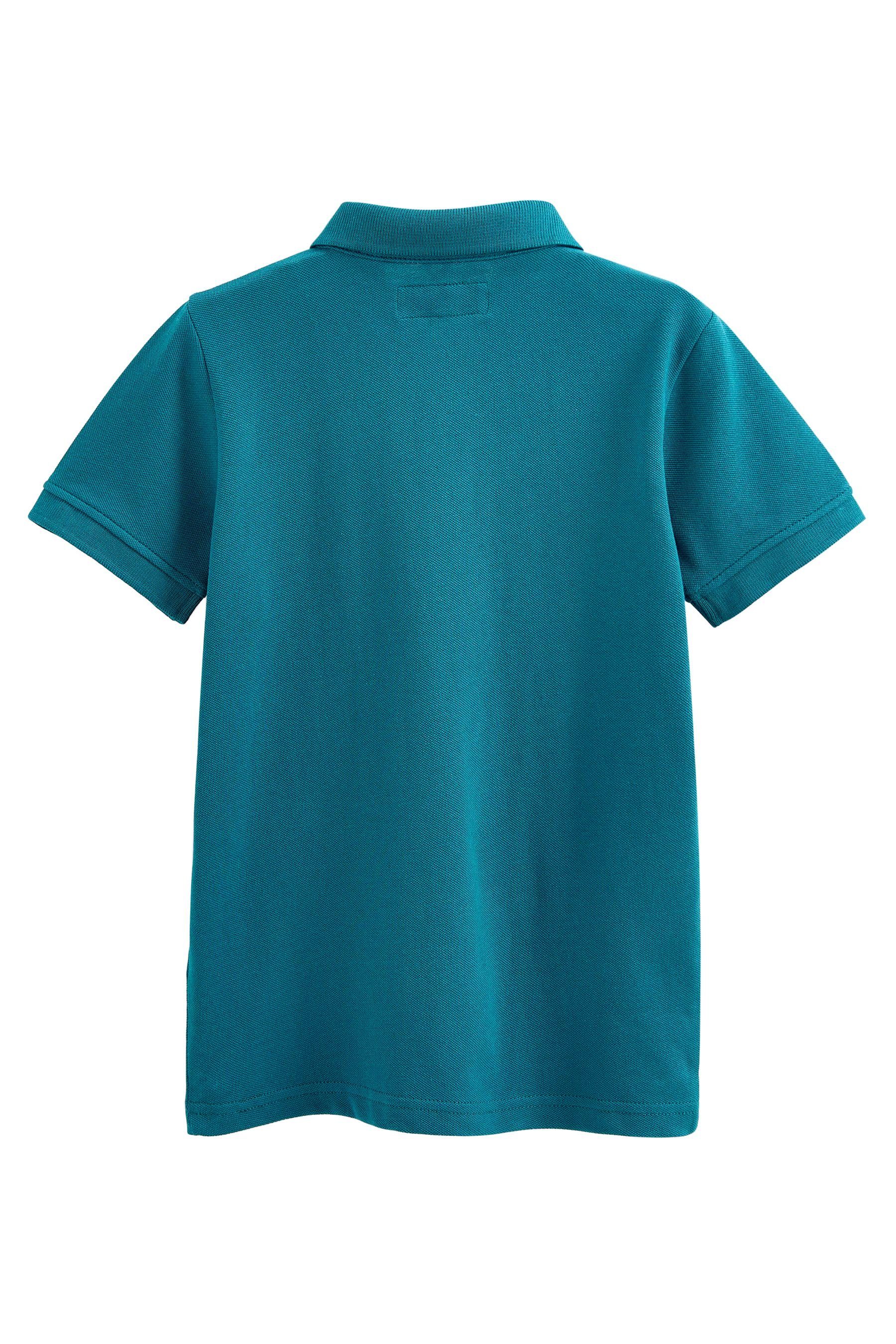 Polo-Shirt Poloshirt Teal Next Blue Kurzärmeliges (1-tlg)