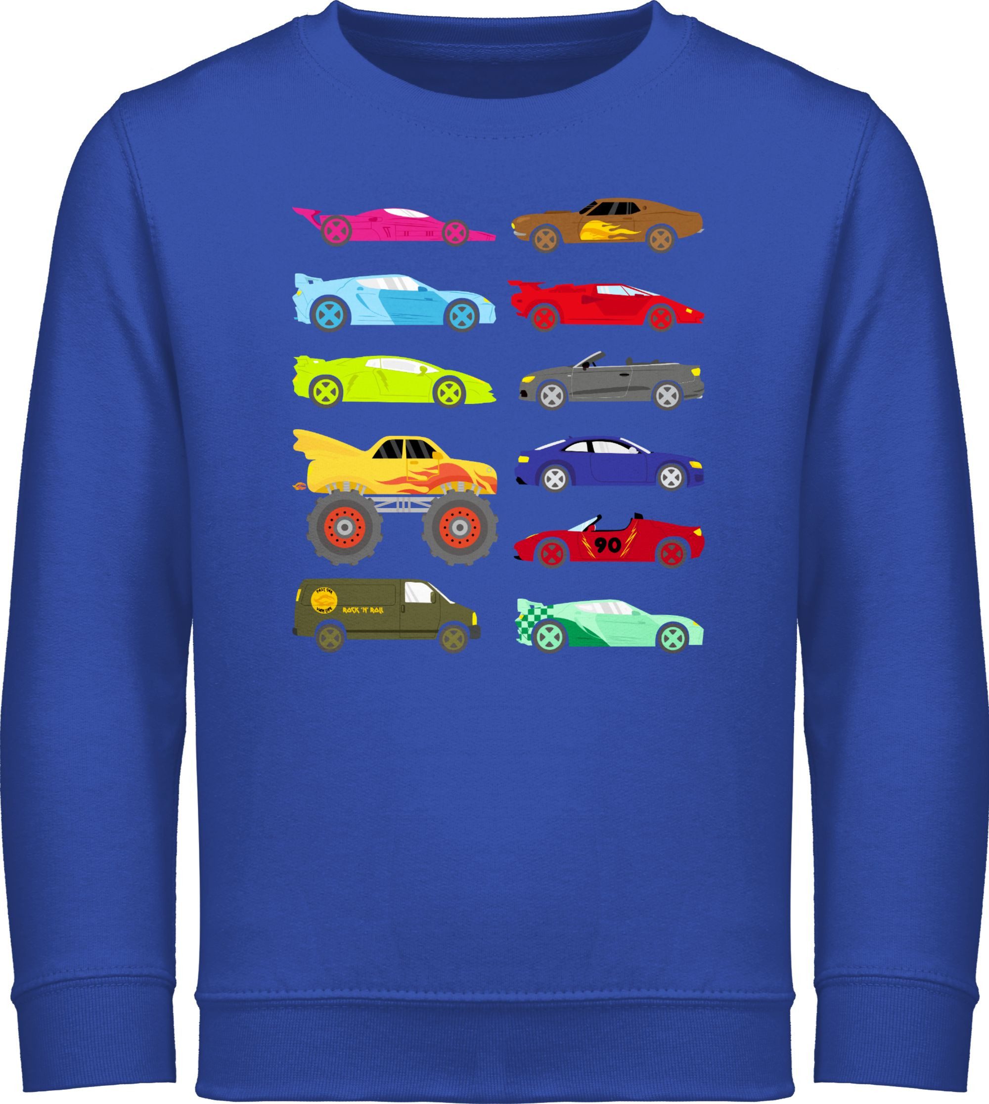 Shirtracer Sweatshirt Rennwagen und Trucks Kinder Fahrzeuge