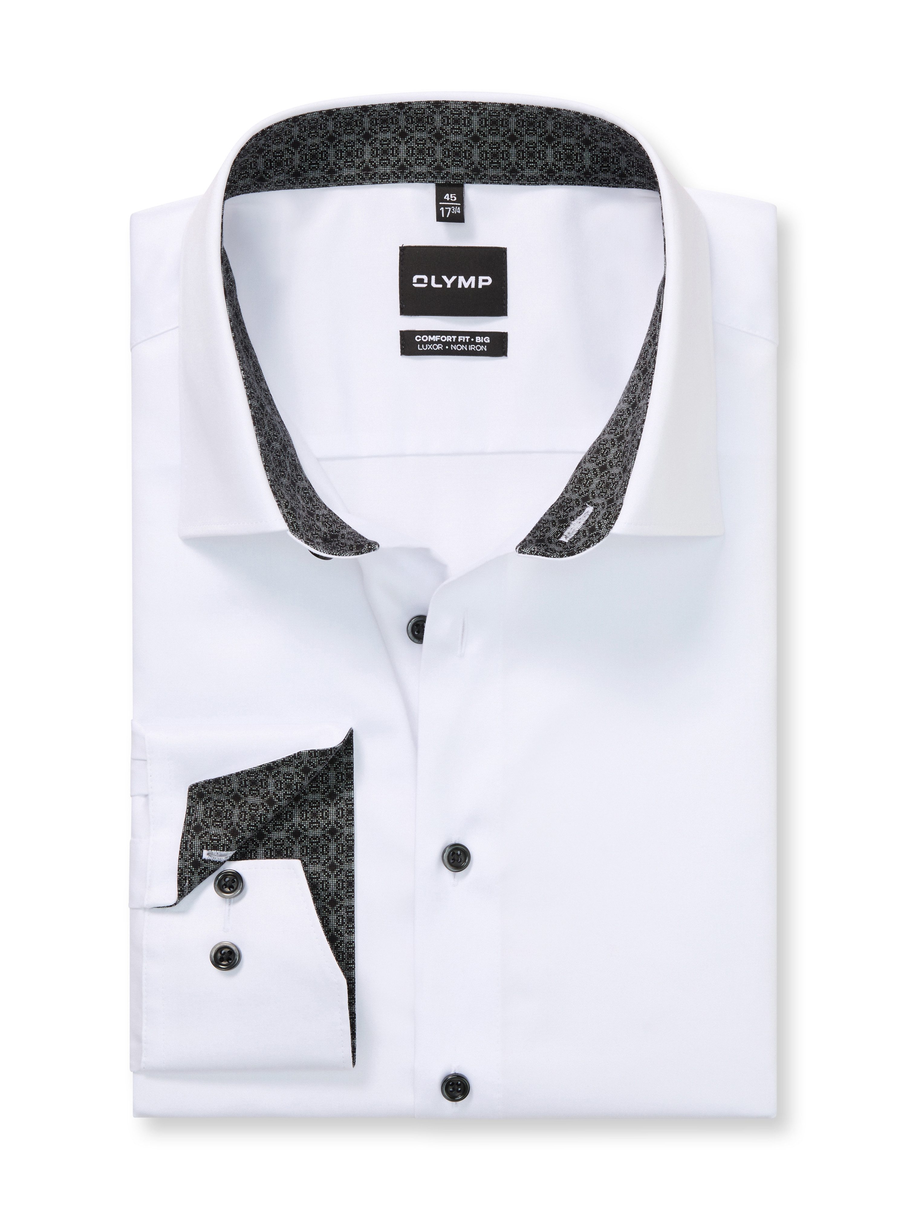 OLYMP Langarmhemd Big & Tall Neue COMFORT FIT BIG Kollektion, New-Kentkragen, Businesshemd
