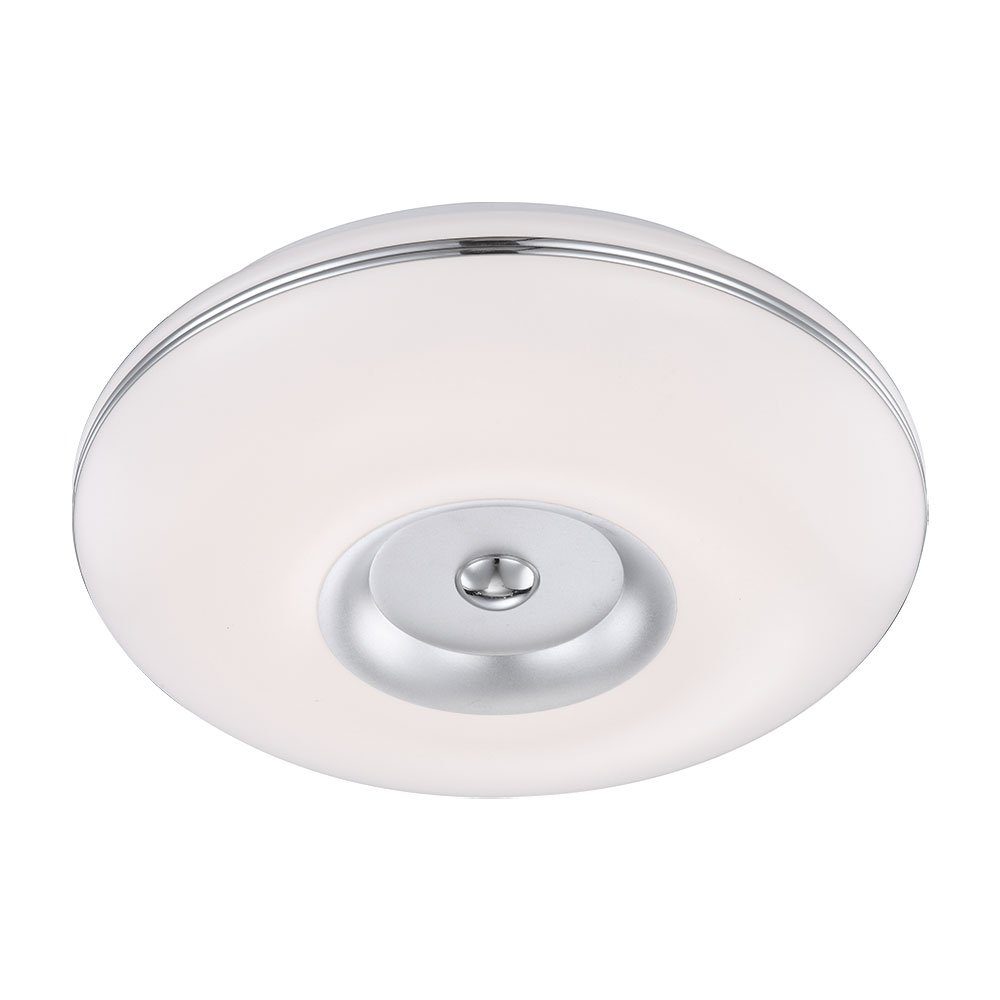 GLOBO LIGHTING LED Deckenleuchte, LED-Leuchtmittel fest verbaut, Warmweiß, Deckenleuchte Deckenlampe LED Alu nickel-matt satiniert rund Küche
