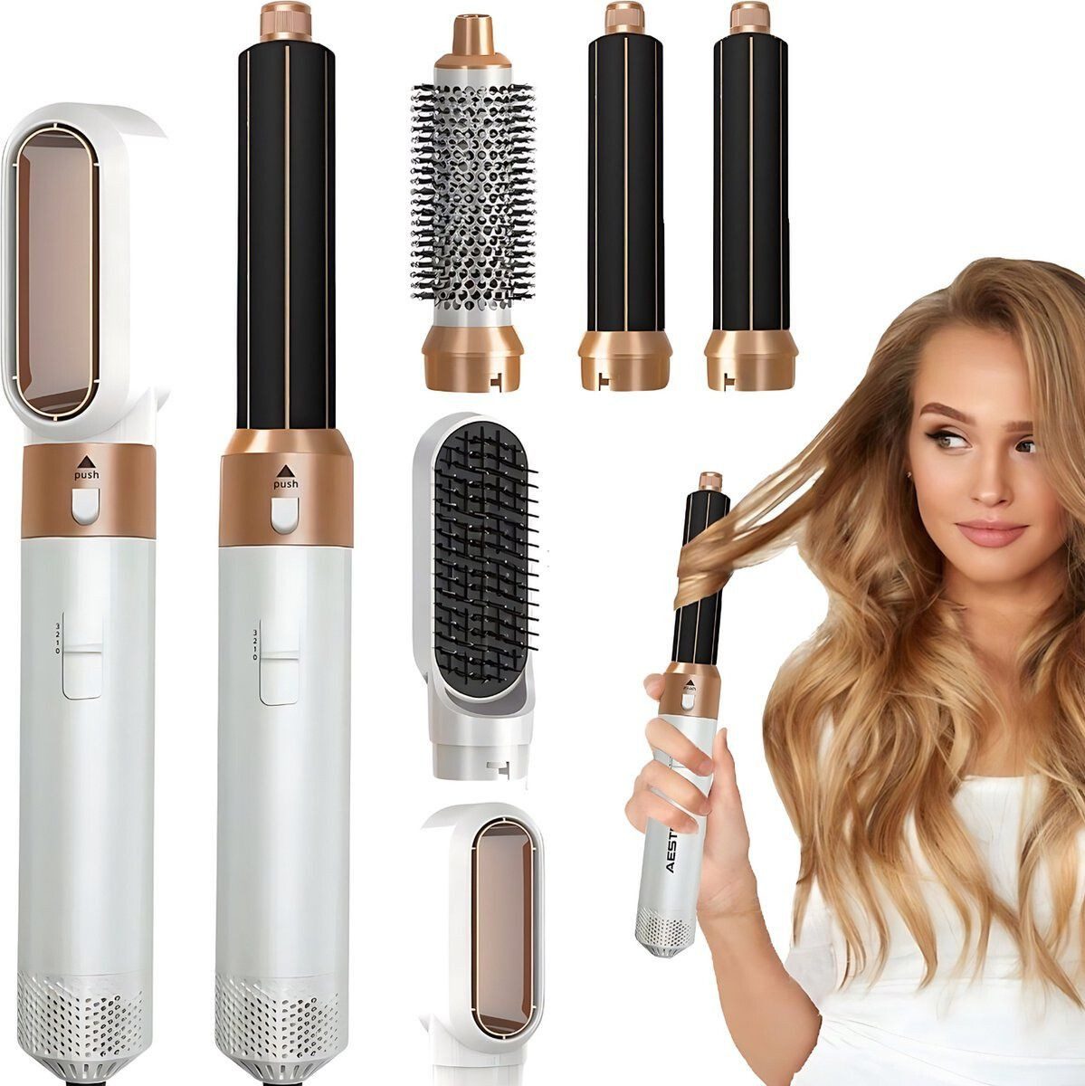 BELLABEAUTY Multihaarstyler Haarstyler, Multihaarstyler, 5 in 1 Haarstyler, Airstyler, Damengeschenk, Weihnachtsgeschenk, Hochwertig