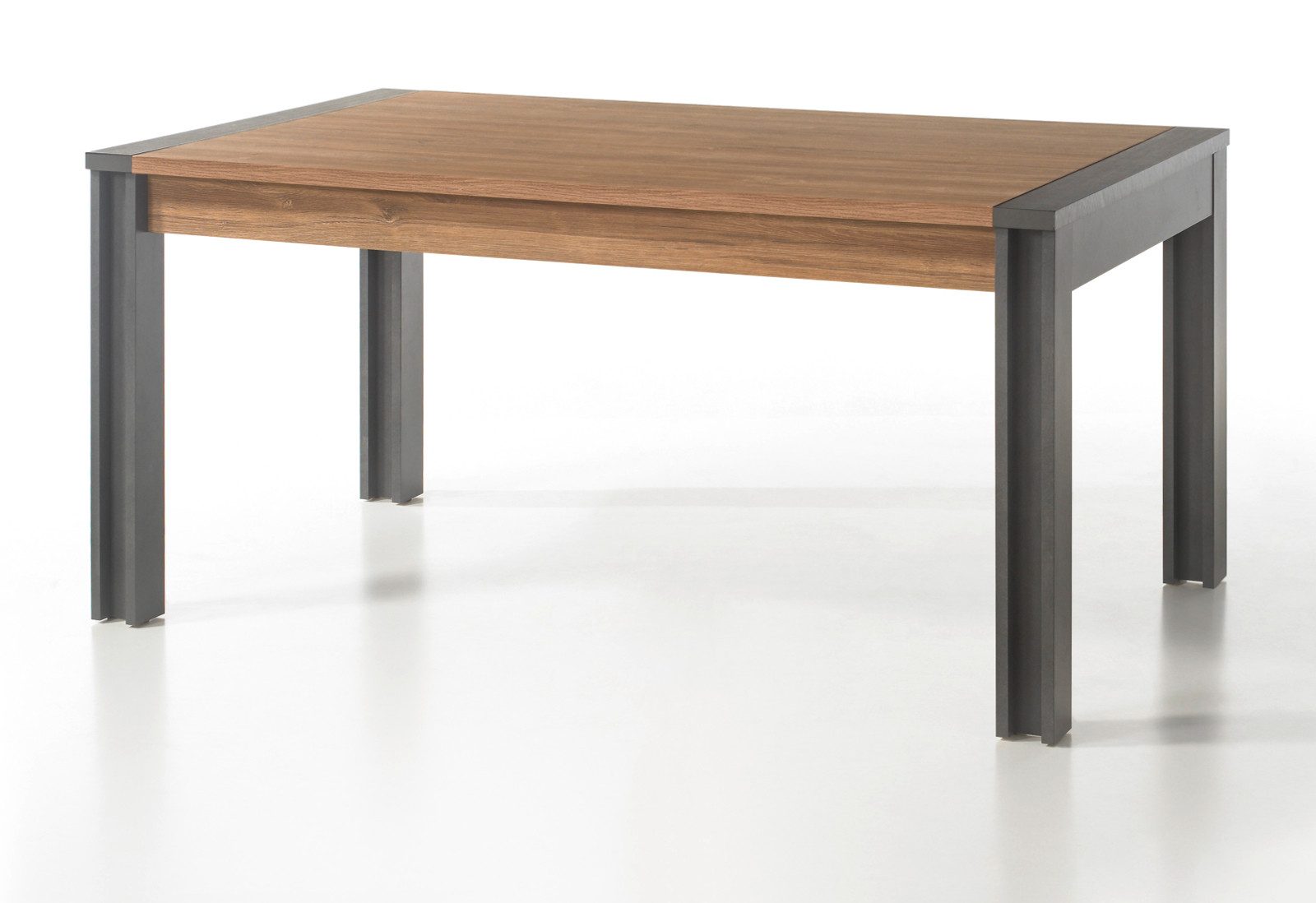 Furn.Design Esstisch Auburn (Küchentisch in Eiche Stirling und grau Matera, 154 x 90 cm), Industrial Design