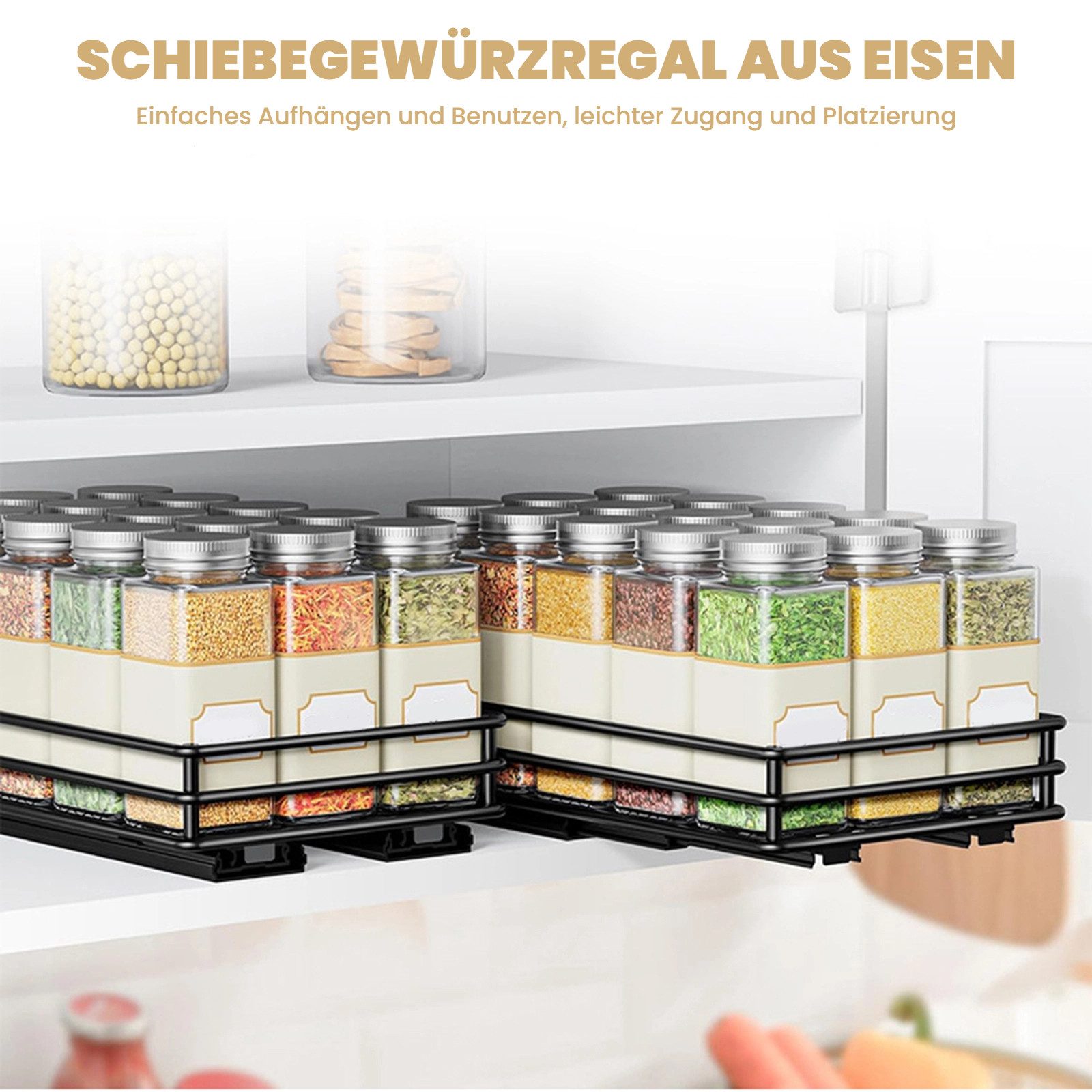 BlingBin Wäscheständer 2 Etagen Gewürzregal Ausziehbar, günstig online kaufen