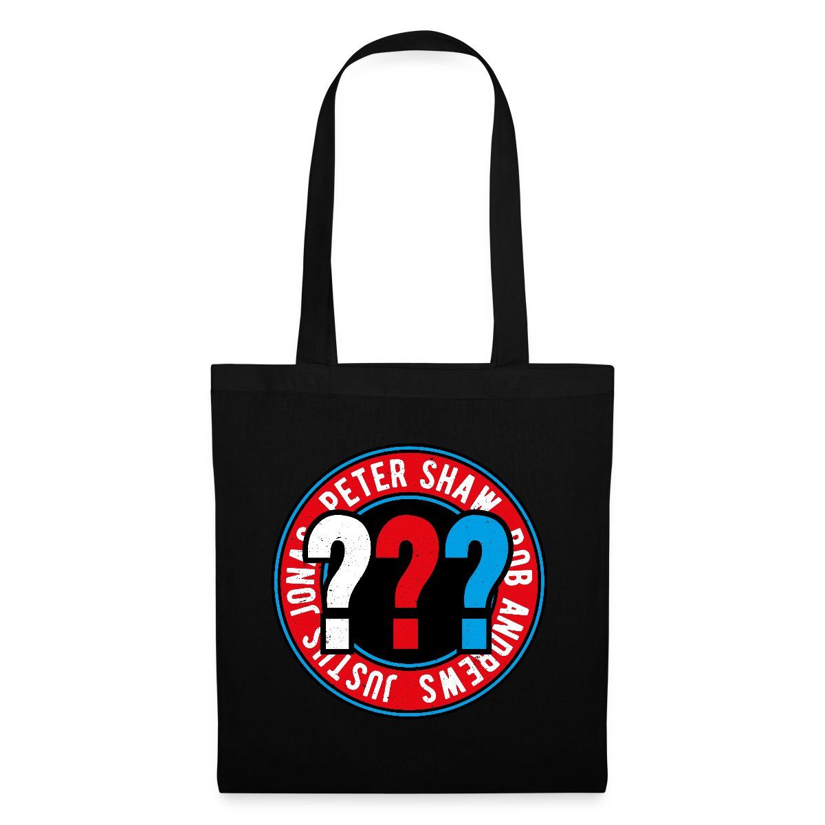 Henkeltasche Die Drei Fragezeichen Kids Logo Outline Stoffbeutel