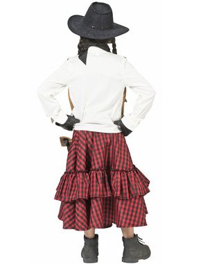 Funny Fashion Cowboy-Kostüm Cowgirl Kostüm "Austine" für Mädchen - Rot Schwarz, Western Kinderkostüm