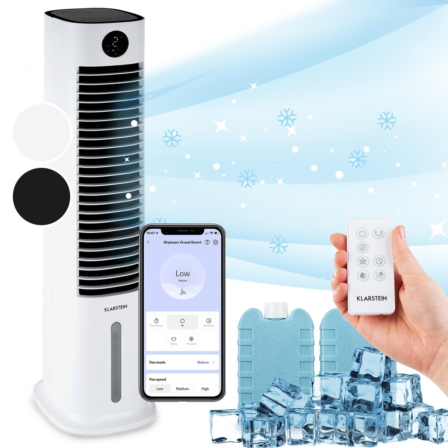Klarstein Ventilatorkombigerät Skytower Grand Smart Luftkühler günstig online kaufen