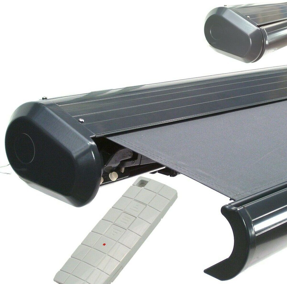Apex Seitenarmmarkise elektrische Vollkassettenmarkise 2,95x2,5m Alu Kassetten 56046