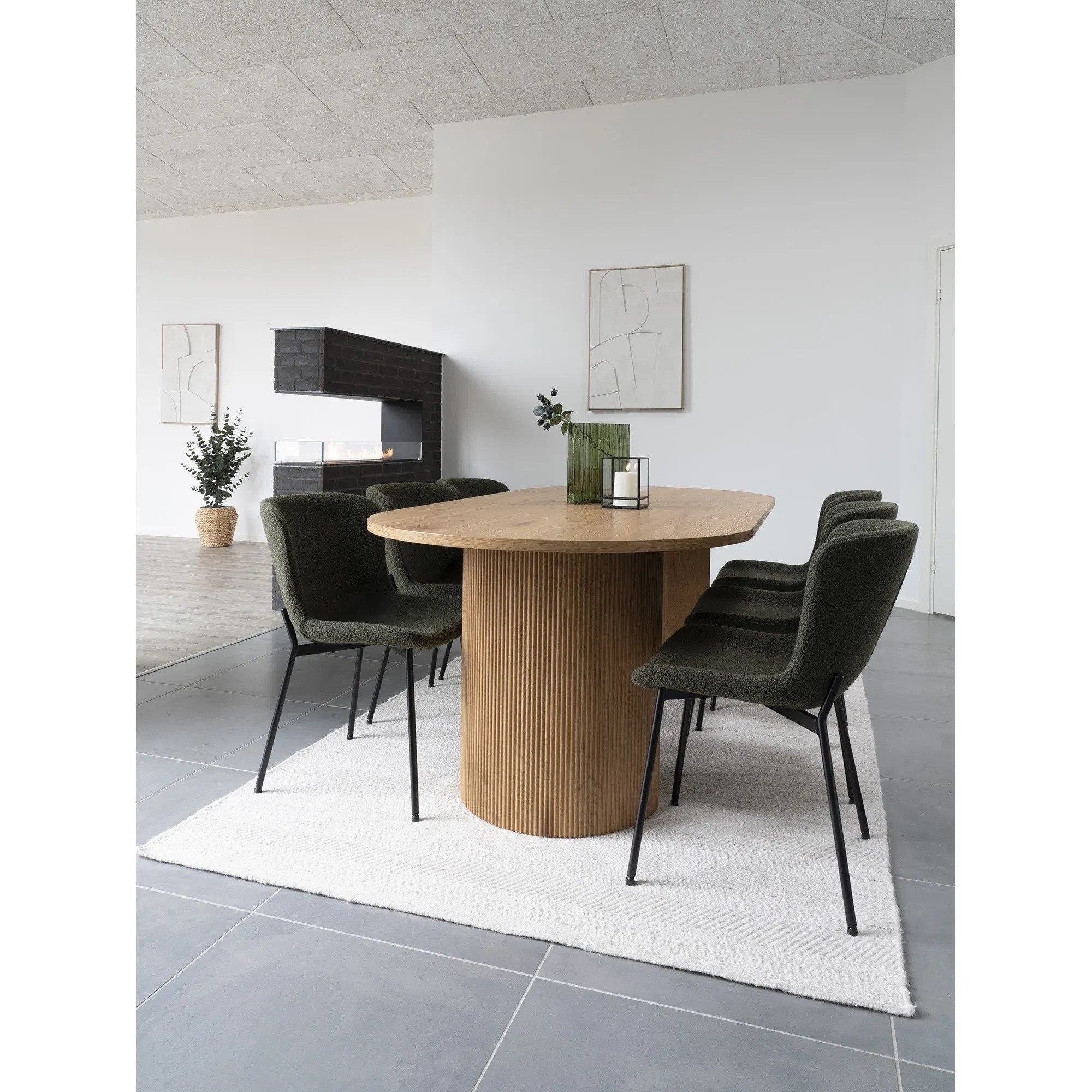 House Nordic Esstisch in Eiche Dekor, MDF - 210x75x100cm (BxHxT)