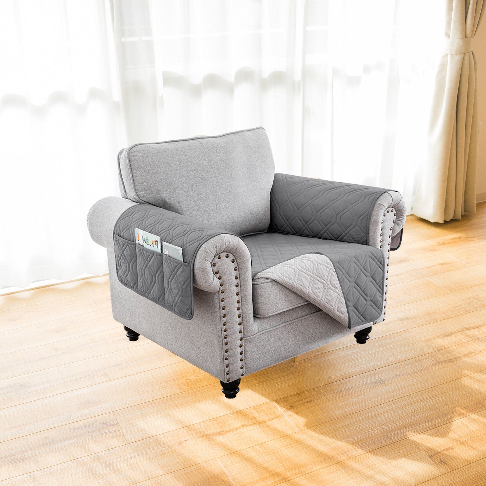 BTTO Sofaschoner Couch Schonbezug 1-,2-,3-Sitzer,Gesteppt Sofabezug,Armlehn günstig online kaufen