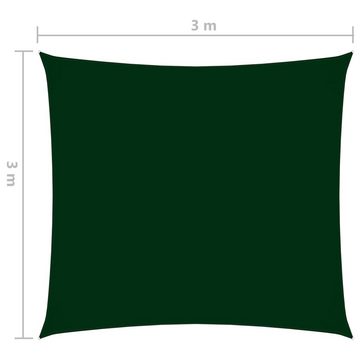 furnicato Sonnenschirm Sonnensegel Oxford-Gewebe Quadratisch 3x3 m Dunkelgrün