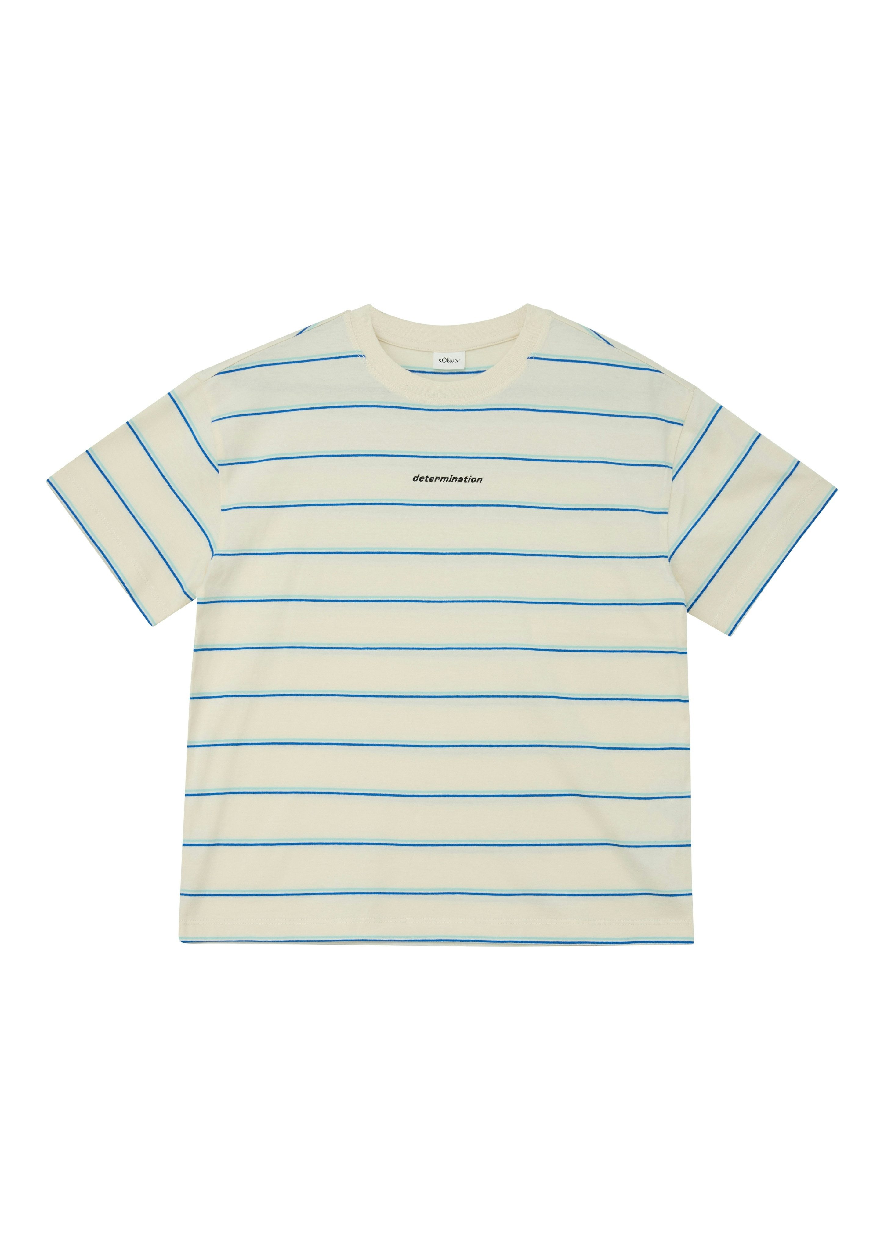 s.Oliver Junior Rundhalsshirt kurz, mit Streifen