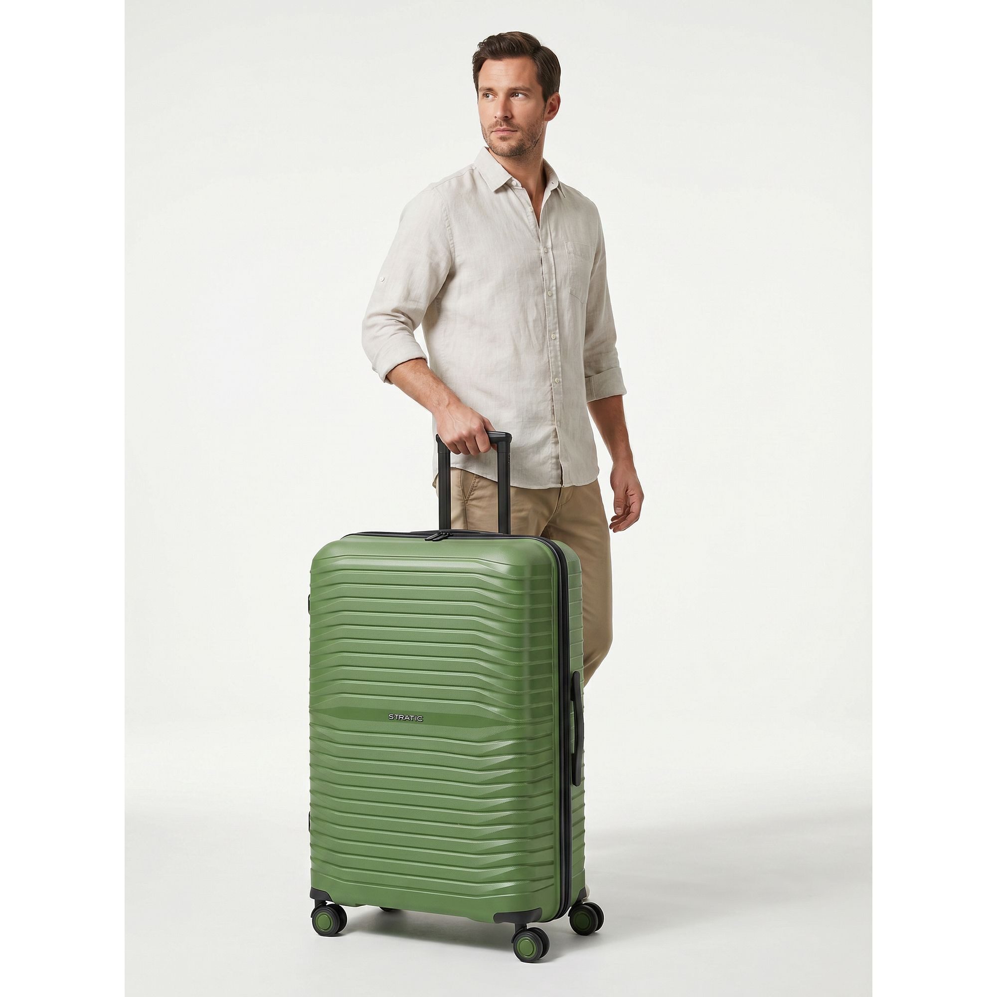 Stratic Hartschalen-Trolley Shine, 4 Rollen, Polypropylen