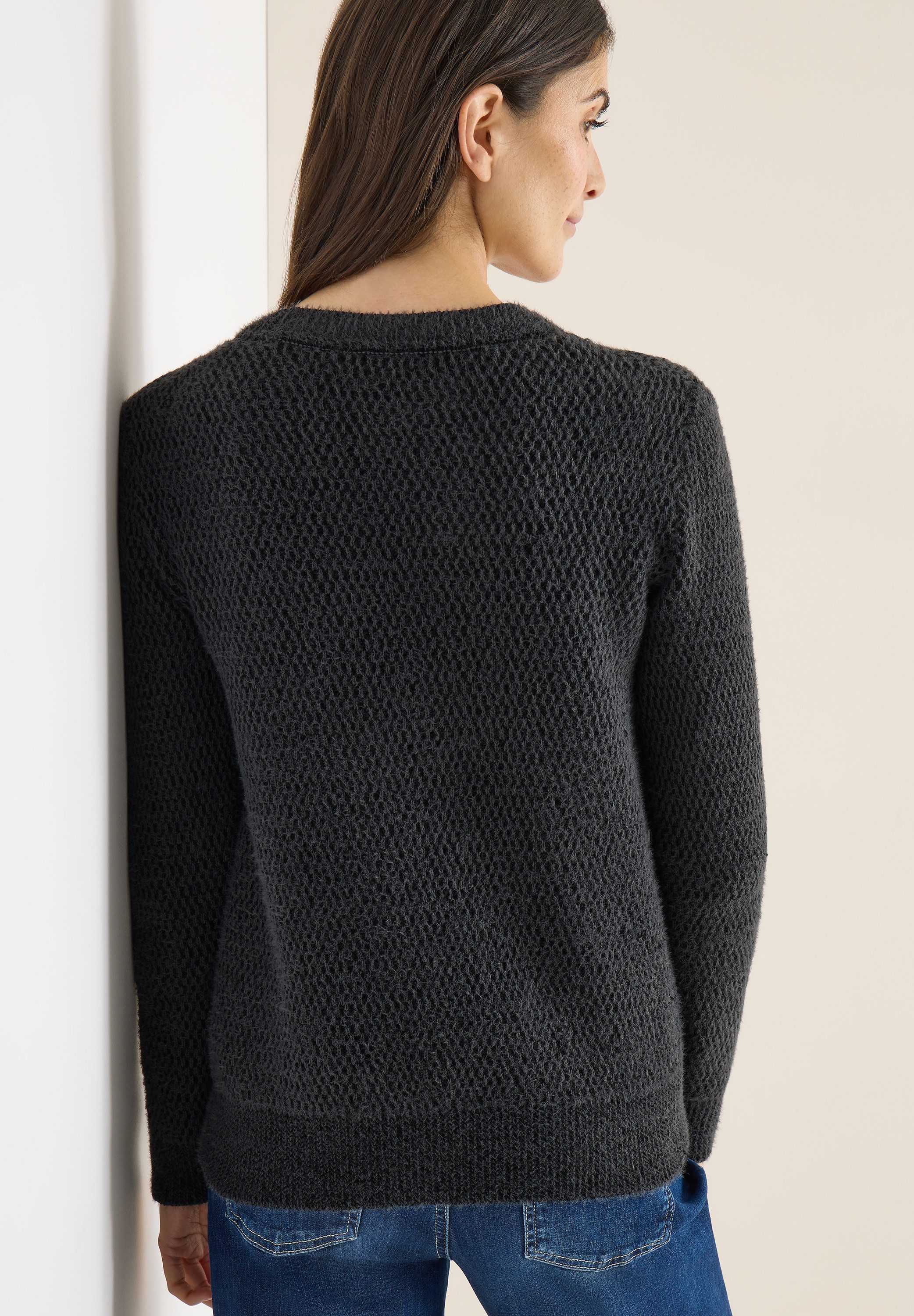 CECIL Cardigan in flauschiger Federgarn-Qualität