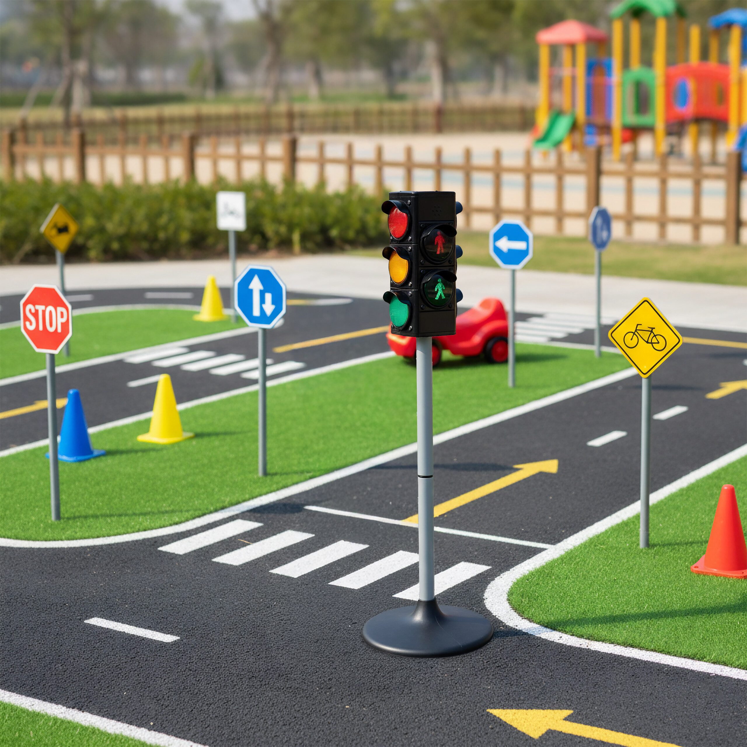 relaxdays Spiel-Ampelanlage Ampel für Kinder Licht & Sound günstig online kaufen