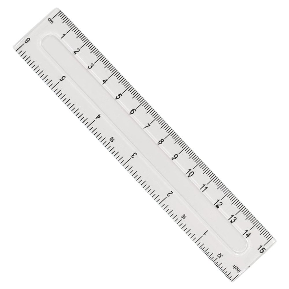LEAN TOYS Lineal Schullineal Zeichenlineal Messlineal, 15 cm, cm- & Zoll-Skala, leicht, widerstandsfähig