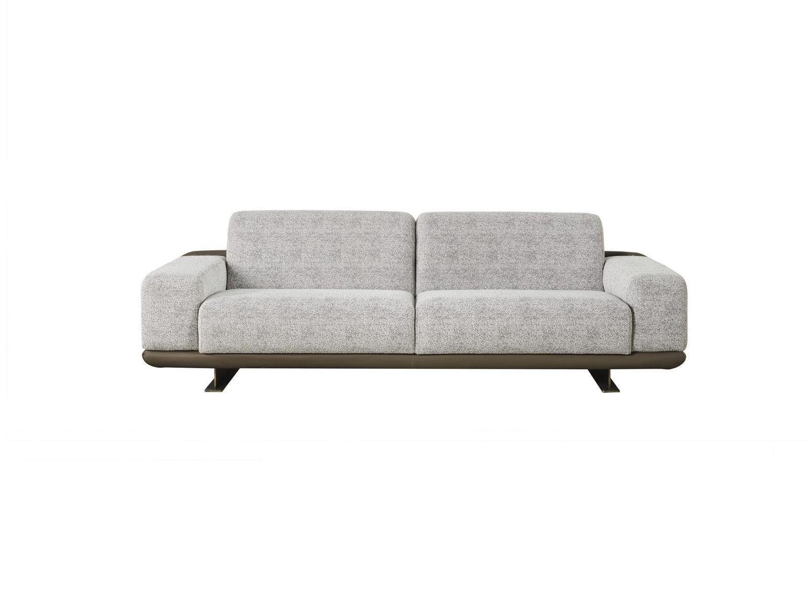 JVmoebel 3-Sitzer Dreisitzer Sofa 3 Sitzer Polstersofa Grau Stoff Polyester Couch Modern, 1 Teile, Made in Europa