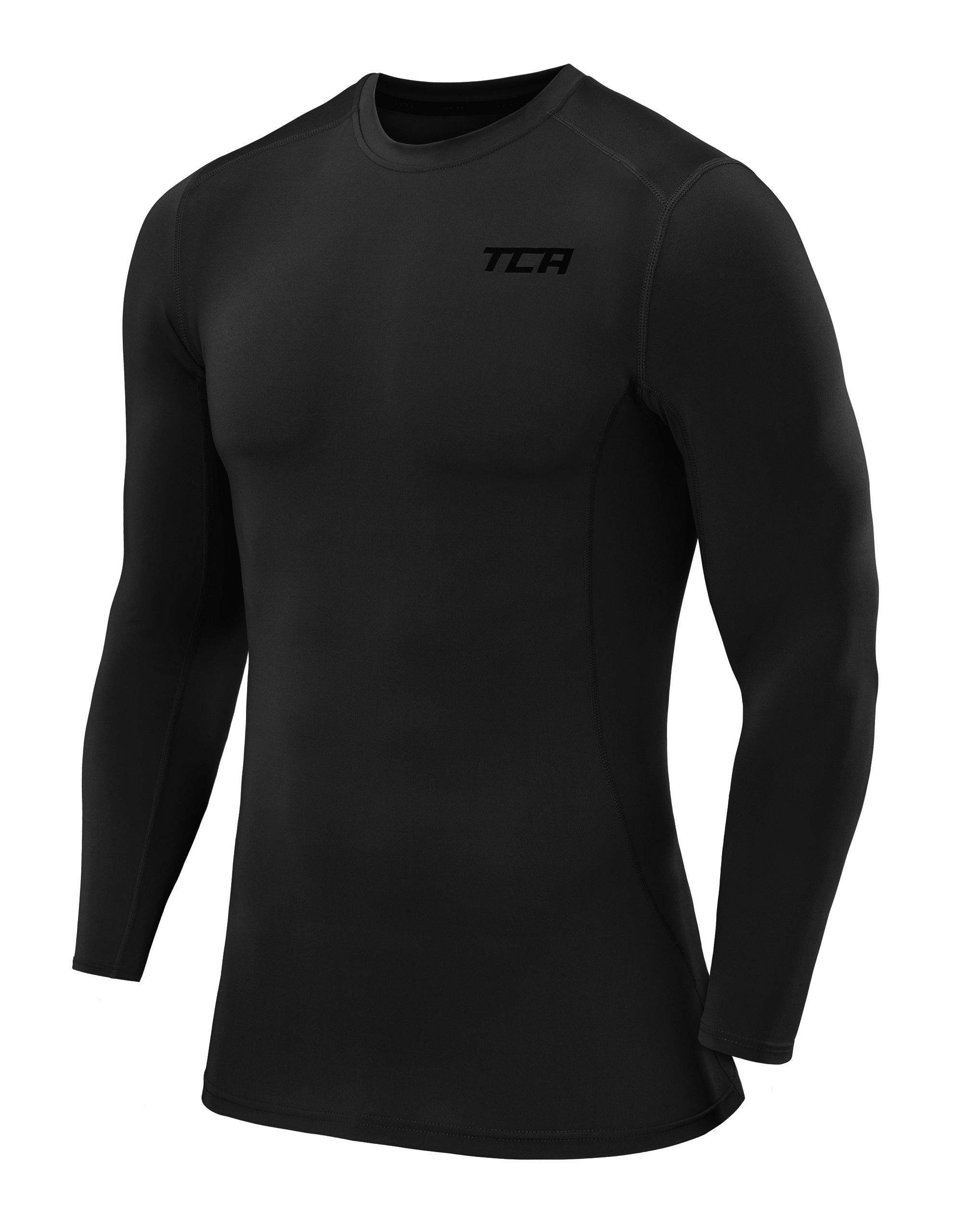 TCA Funktionsshirt TCA Jungen Langarm Kompressionsshirt, Schwarz, 10-12 Jahre (1-tlg)