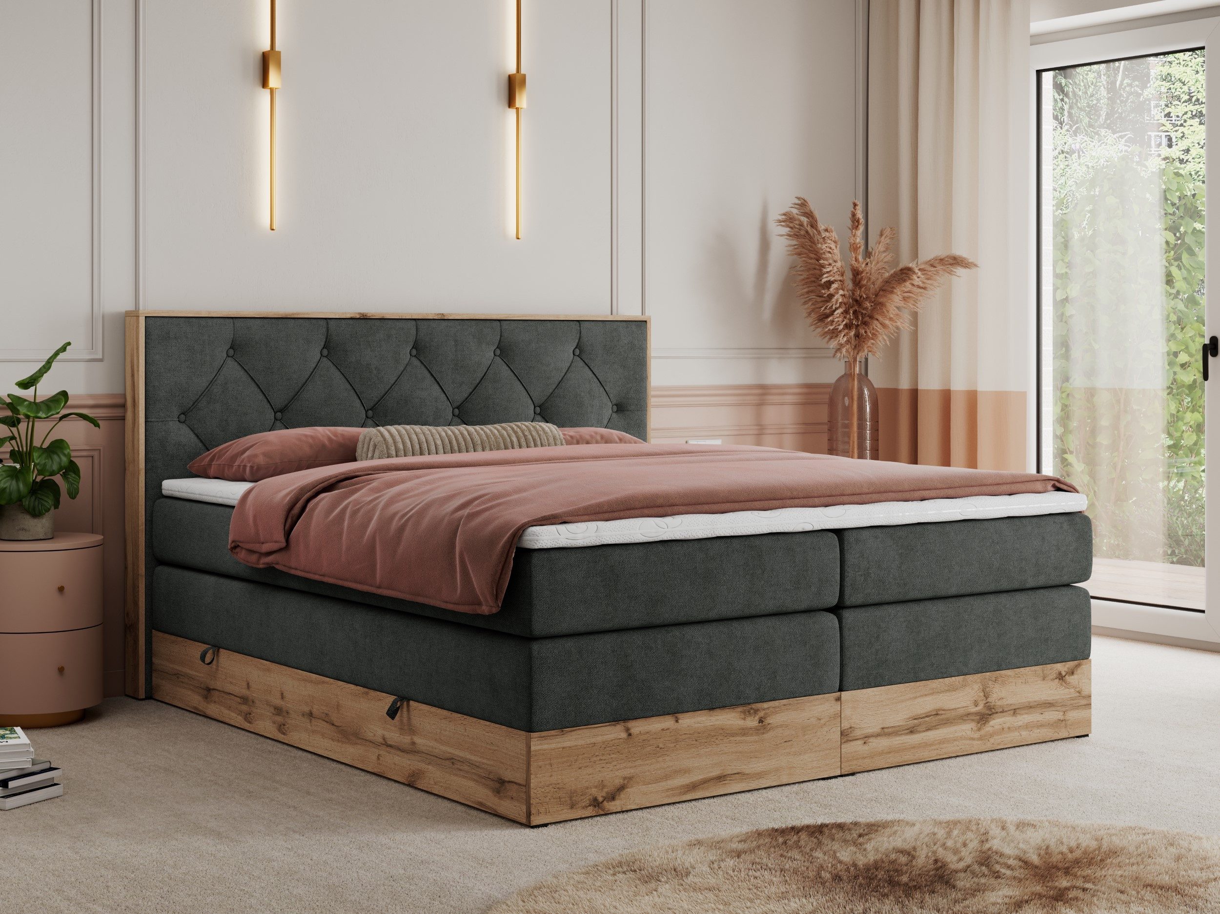 MKS MÖBEL Boxspringbett VENETO KING (Doppelbett, günstig online kaufen