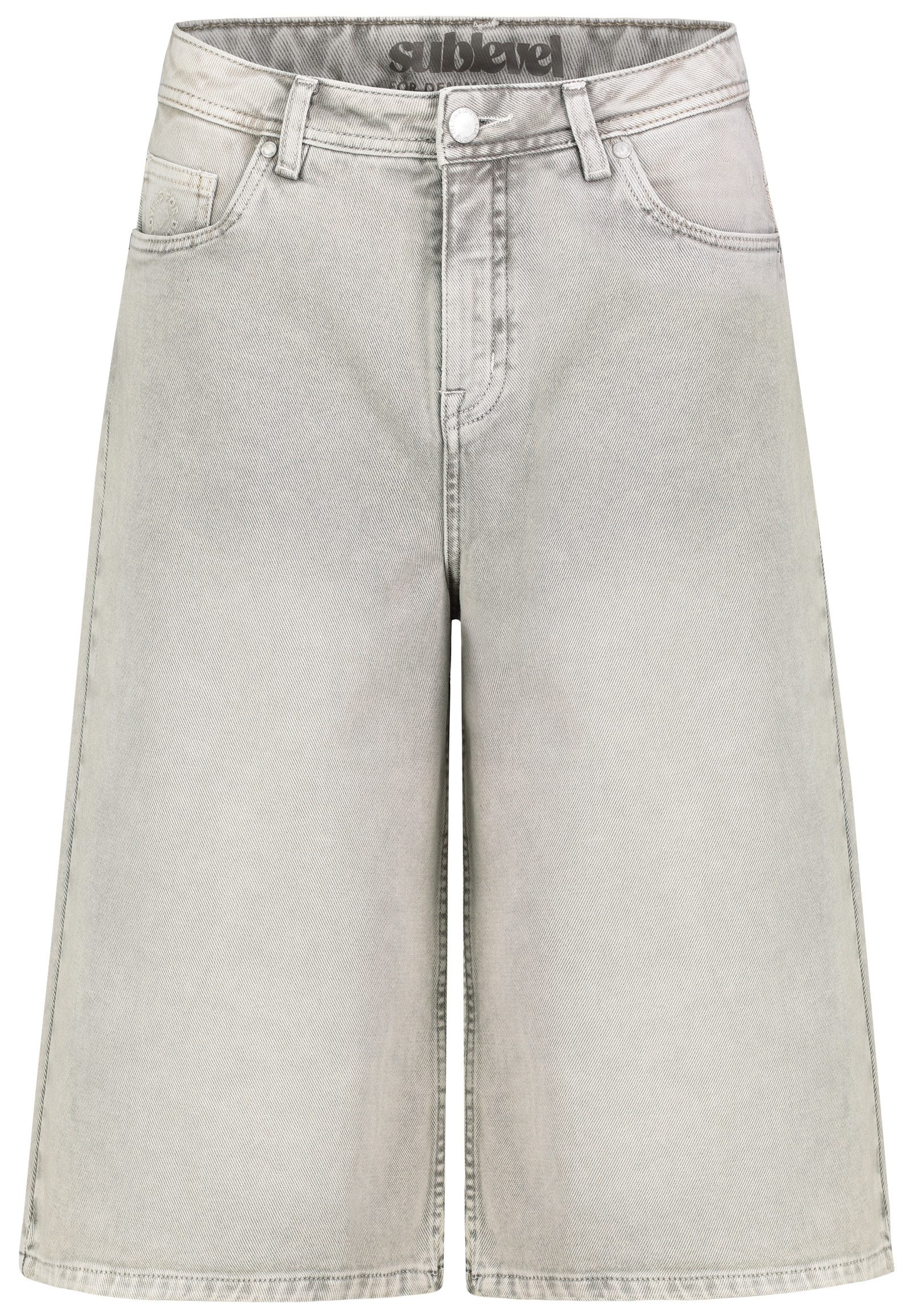 SUBLEVEL Jeansbermudas Damen Wide Leg Denim Bermuda Kurze Jeanshose, Wide Leg, High Waist